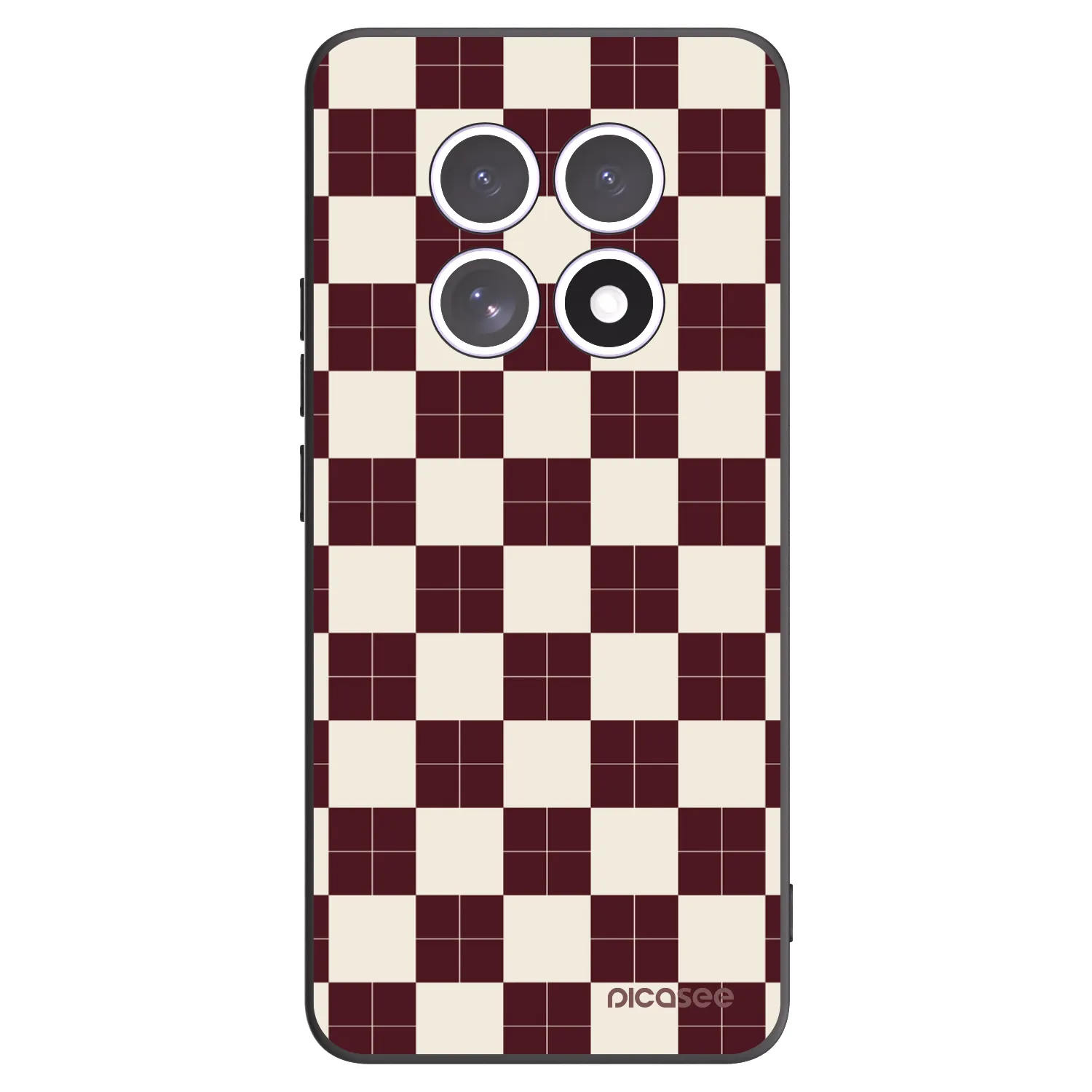 Picasee silikonowe czarne etui na Xiaomi Redmi Note 15 5G - Checked Away