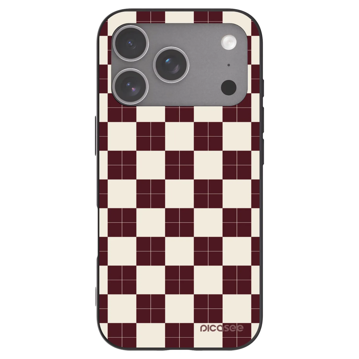 Picasee silikonowe czarne etui na Apple iPhone 18 Pro - Checked Away