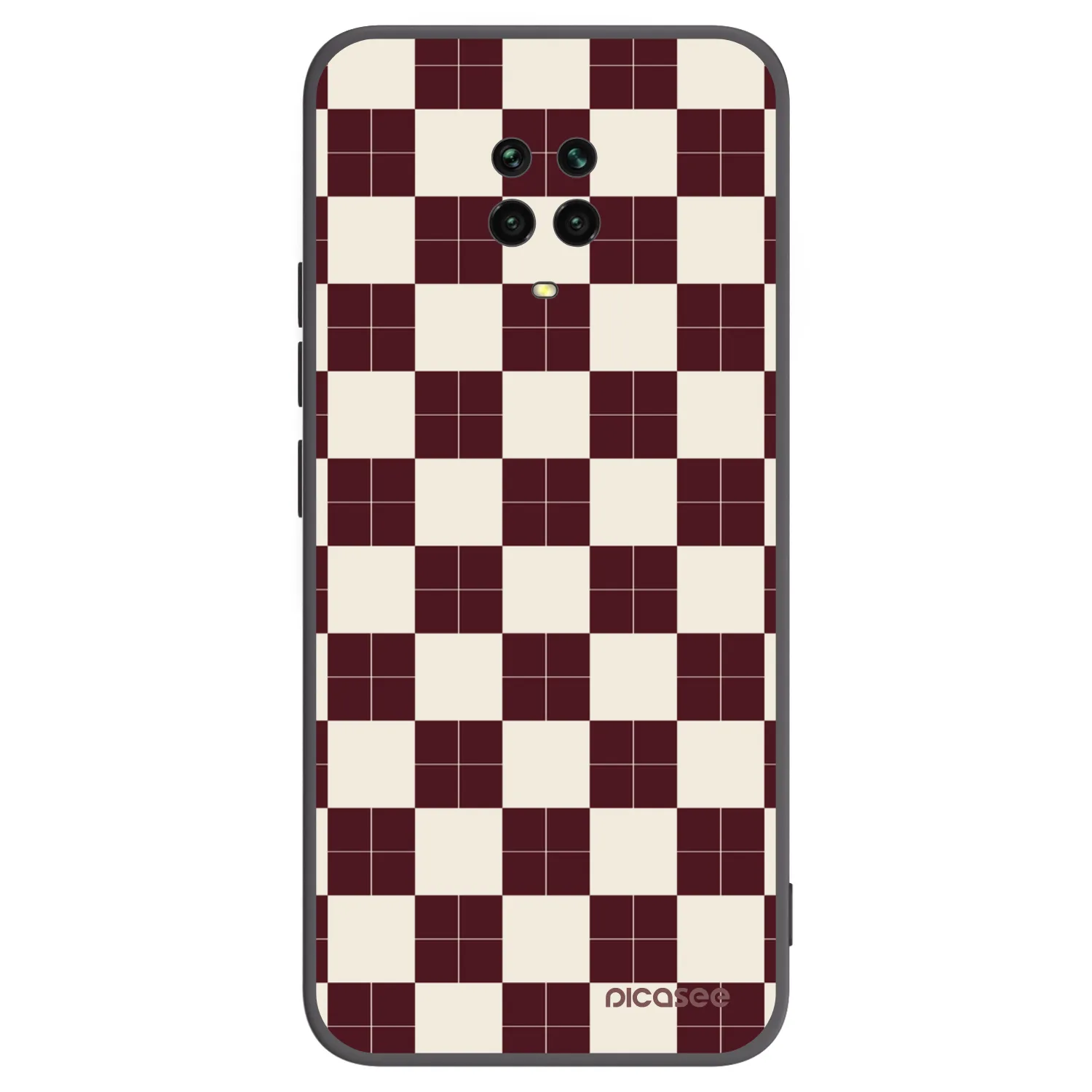 Picasee silikonowe czarne etui na Xiaomi Redmi Note 9S - Checked Away