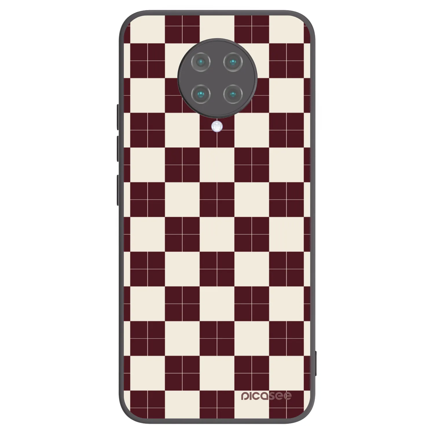 Picasee silikonowe czarne etui na Xiaomi Poco F2 Pro - Checked Away