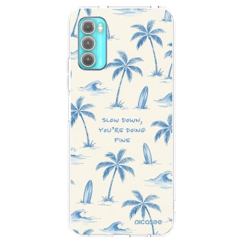Picasee silikonowe przeźroczyste etui na Motorola Moto G60 - Slow Tide