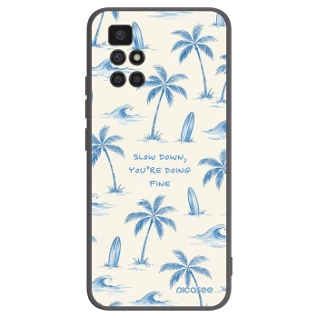 Picasee silikonowe czarne etui na Xiaomi Redmi 10 (2022) - Slow Tide