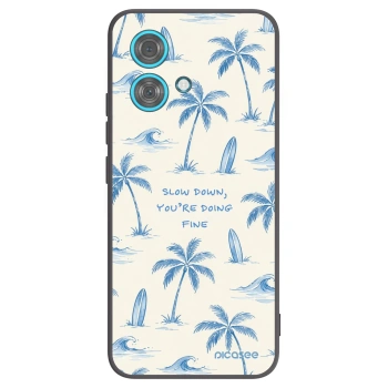 Picasee silikonowe czarne etui na Motorola Edge 40 Neo - Slow Tide