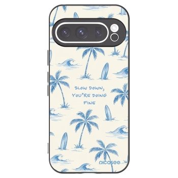 Picasee silikonowe czarne etui na Google Pixel 9 Pro XL - Slow Tide