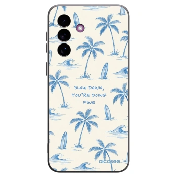 Picasee silikonowe czarne etui na Samsung Galaxy A37 - Slow Tide