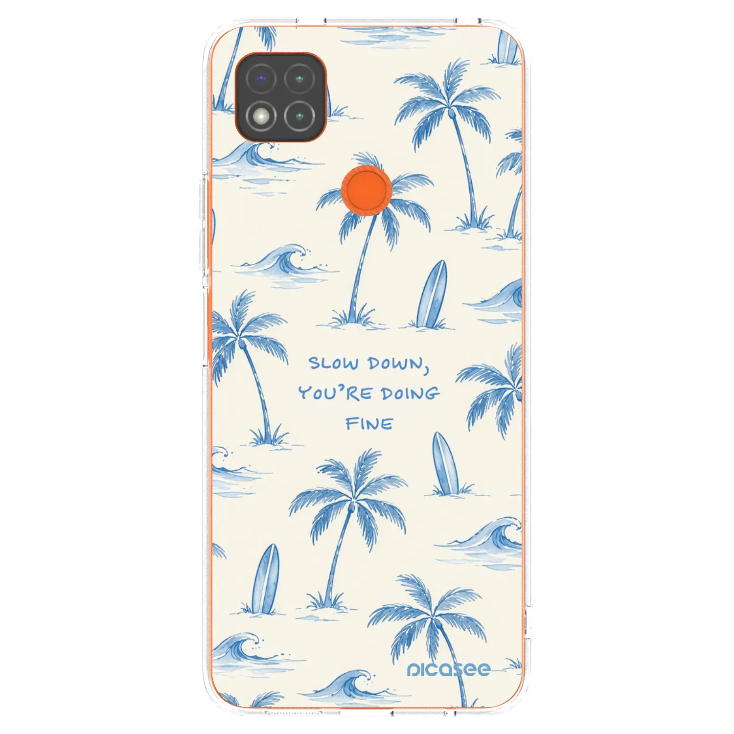 Picasee silikonowe przeźroczyste etui na Xiaomi Redmi 9C - Slow Tide