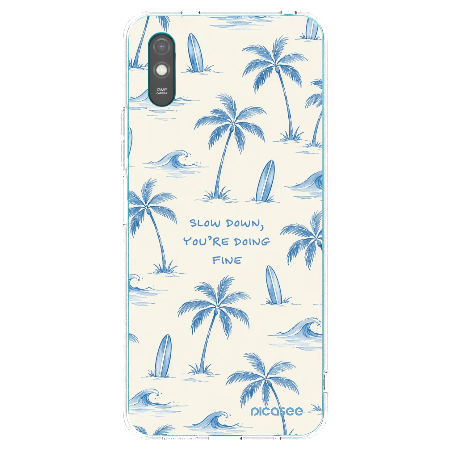 Picasee silikonowe przeźroczyste etui na Xiaomi Redmi 9A - Slow Tide