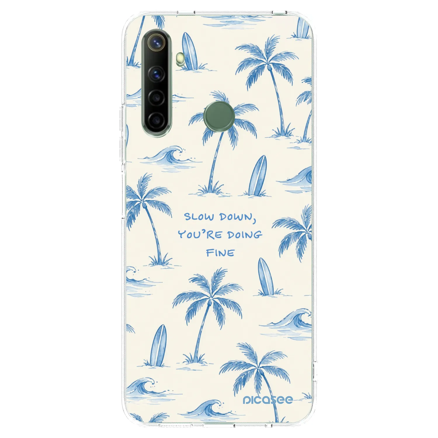 Picasee silikonowe przeźroczyste etui na Realme 6i - Slow Tide