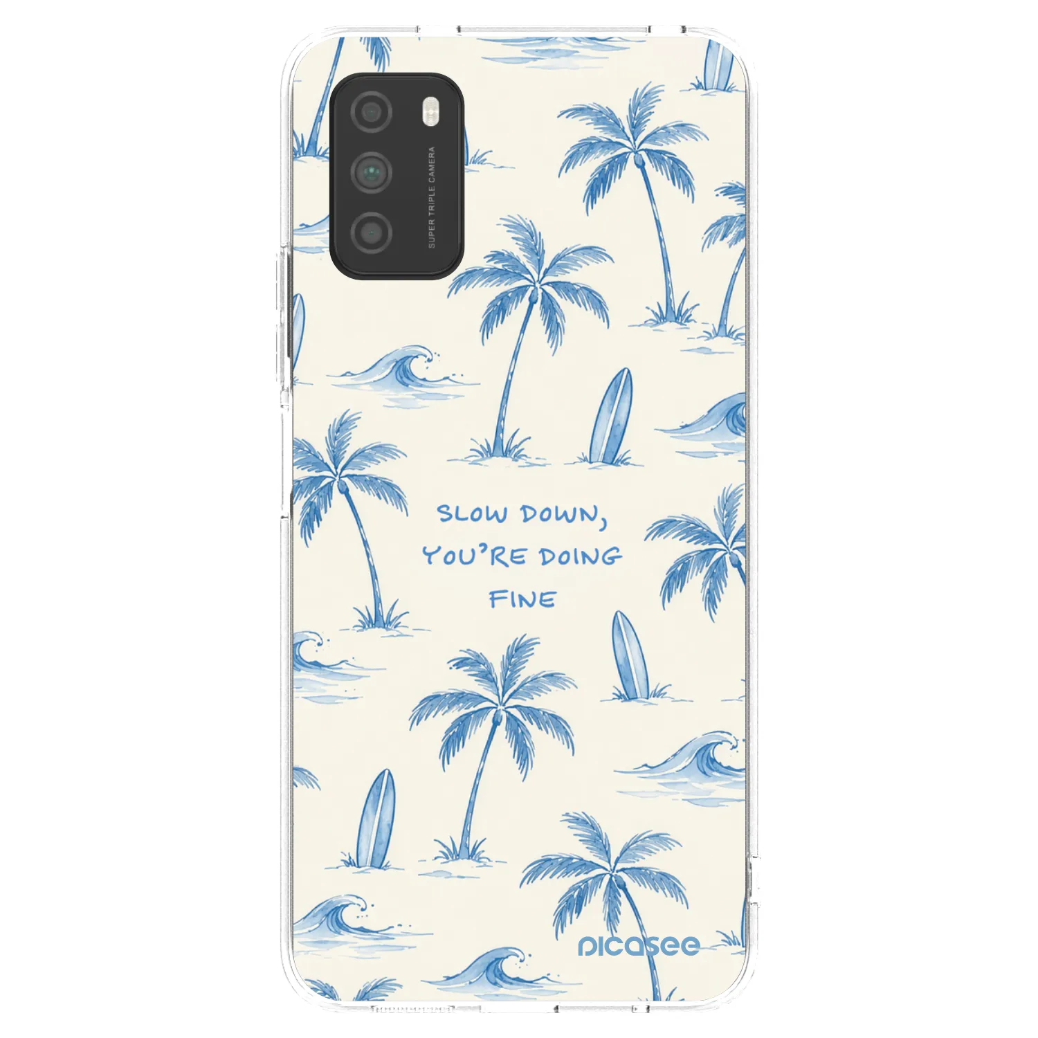 Picasee silikonowe przeźroczyste etui na Xiaomi Poco M3 - Slow Tide