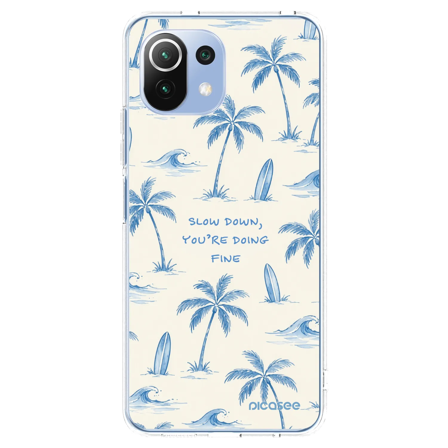 Picasee silikonowe przeźroczyste etui na Xiaomi Mi 11 Lite - Slow Tide