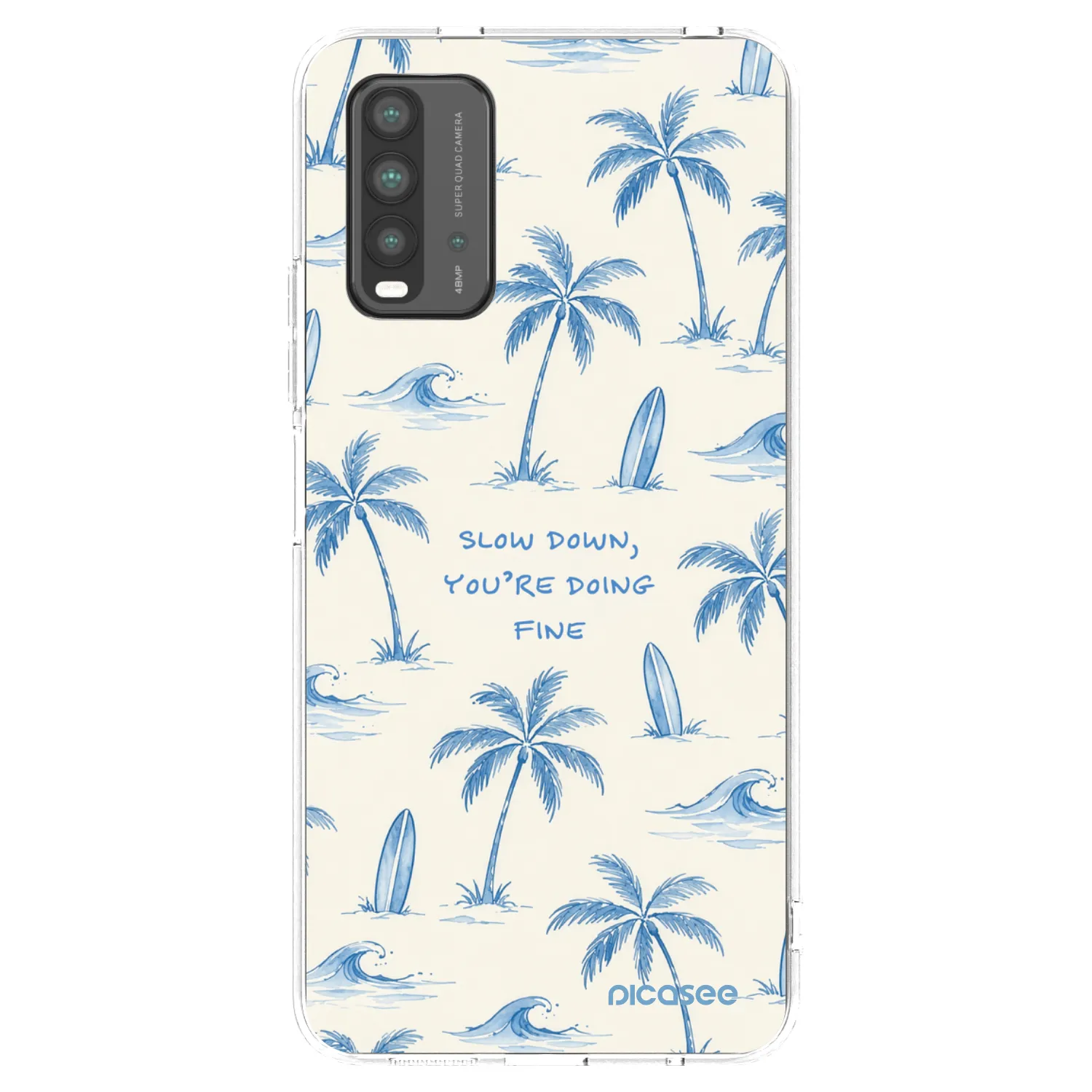 Picasee silikonowe przeźroczyste etui na Xiaomi Redmi 9T - Slow Tide