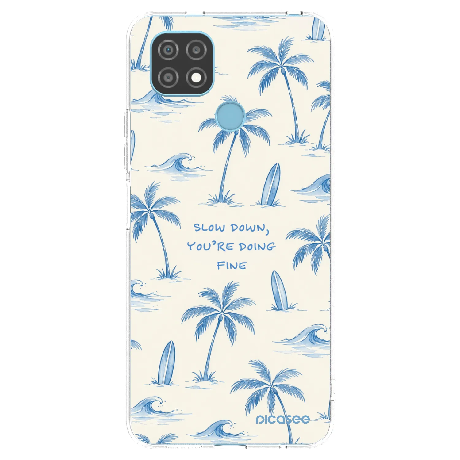Picasee silikonowe przeźroczyste etui na Realme C21 - Slow Tide