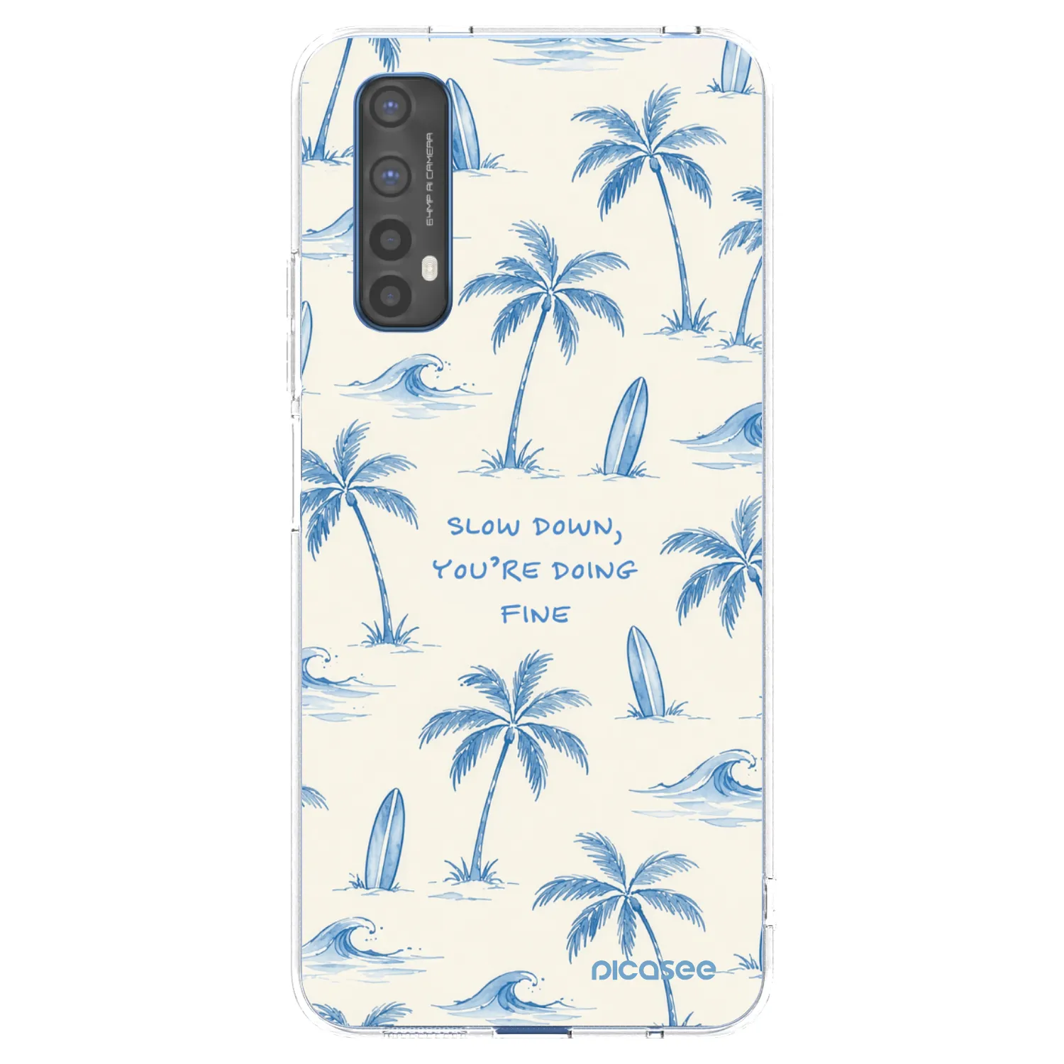Picasee silikonowe przeźroczyste etui na Realme 7 - Slow Tide