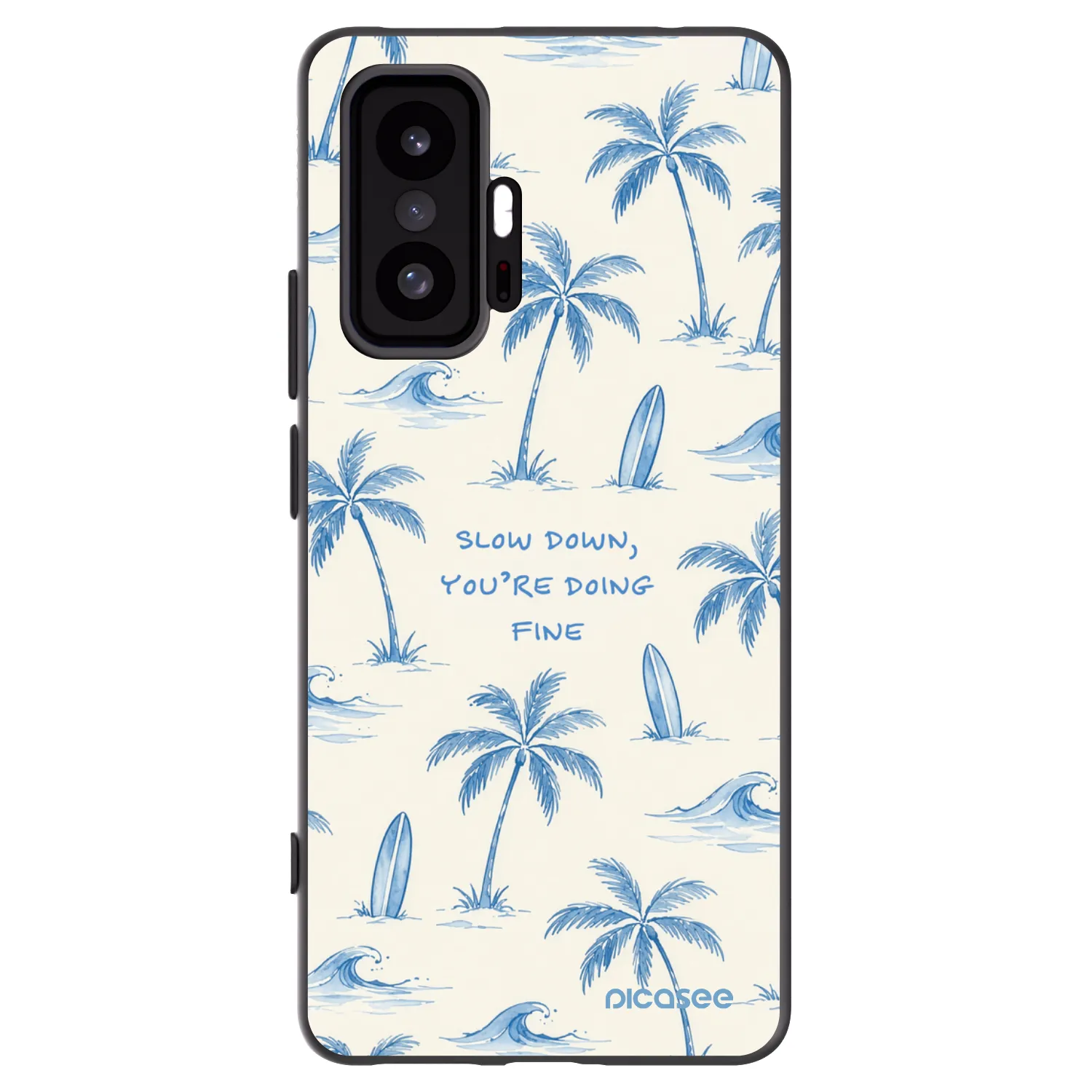 Picasee silikonowe czarne etui na Xiaomi 11T Pro - Slow Tide