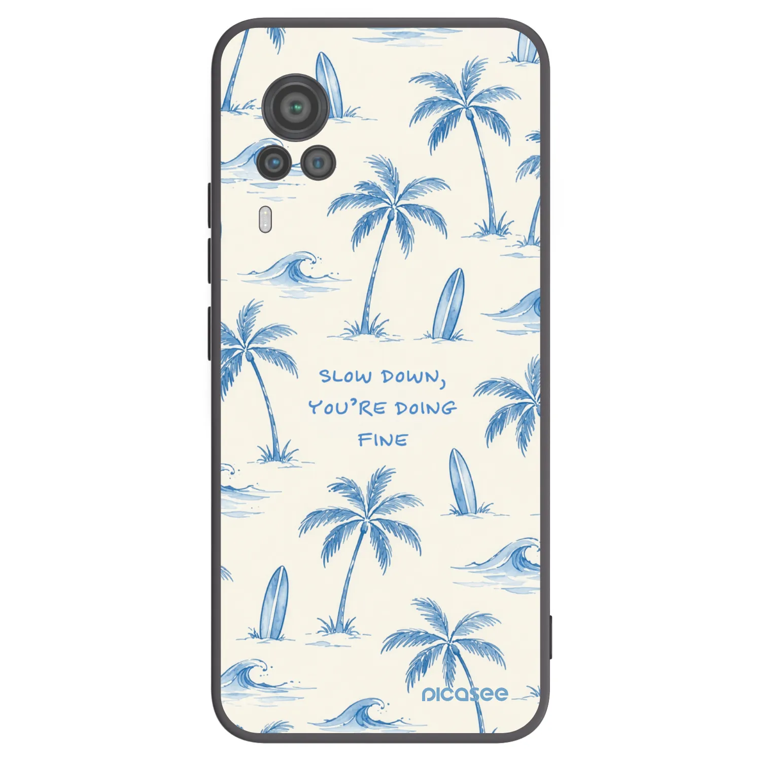Picasee silikonowe czarne etui na Vivo X60 Pro 5G - Slow Tide