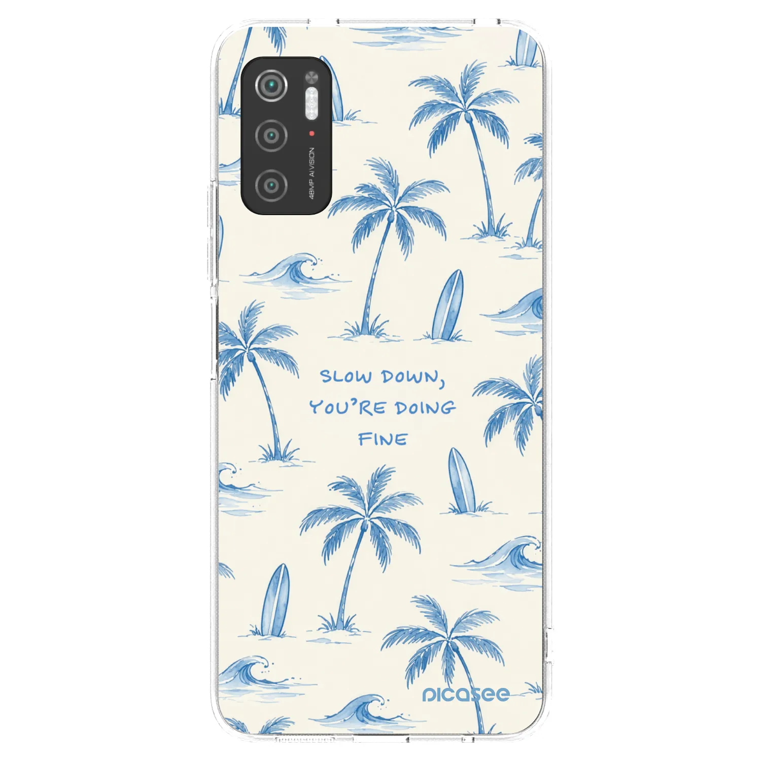 Picasee silikonowe przeźroczyste etui na Xiaomi Poco M3 Pro 5G - Slow Tide