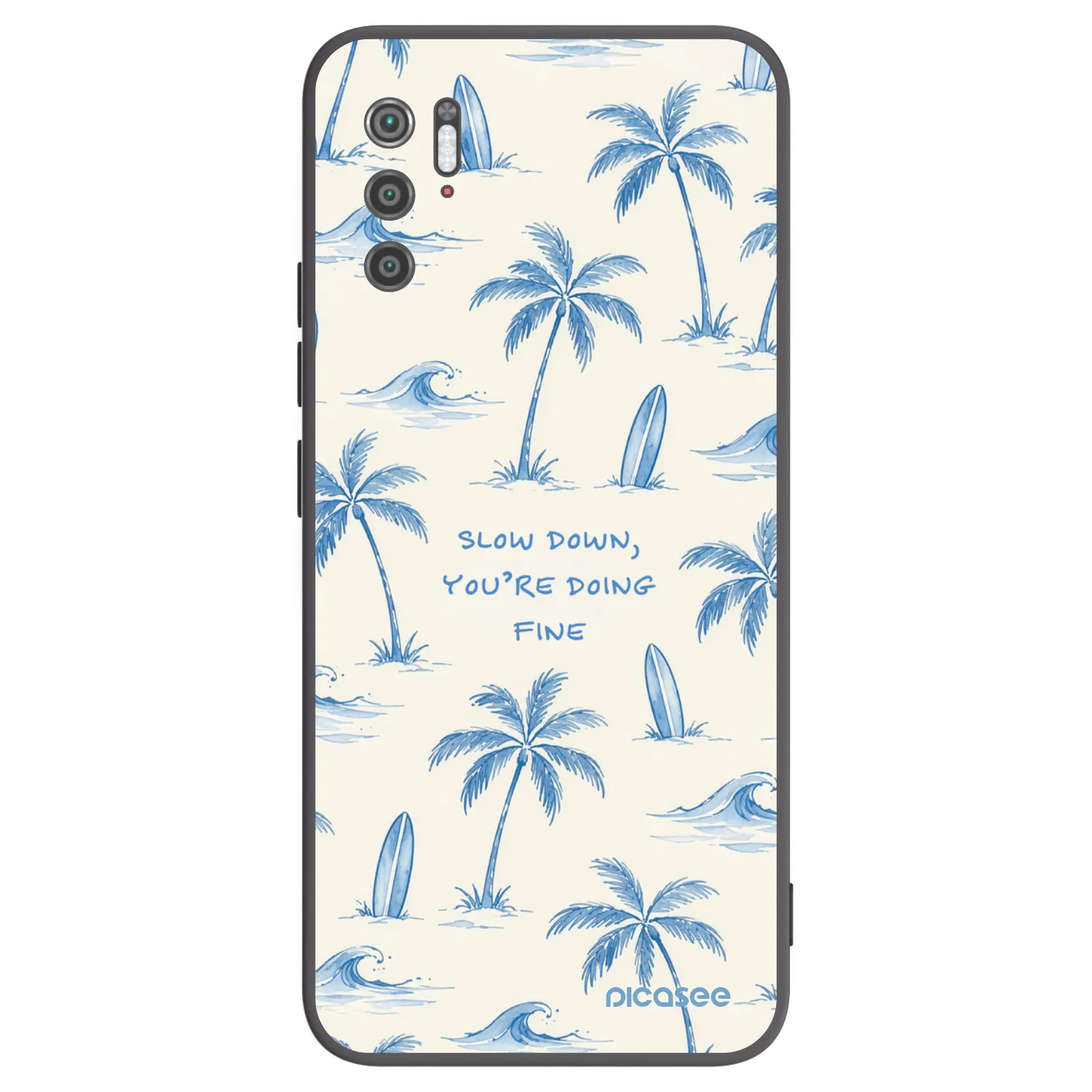 Picasee silikonowe czarne etui na Xiaomi Poco M3 Pro 5G - Slow Tide