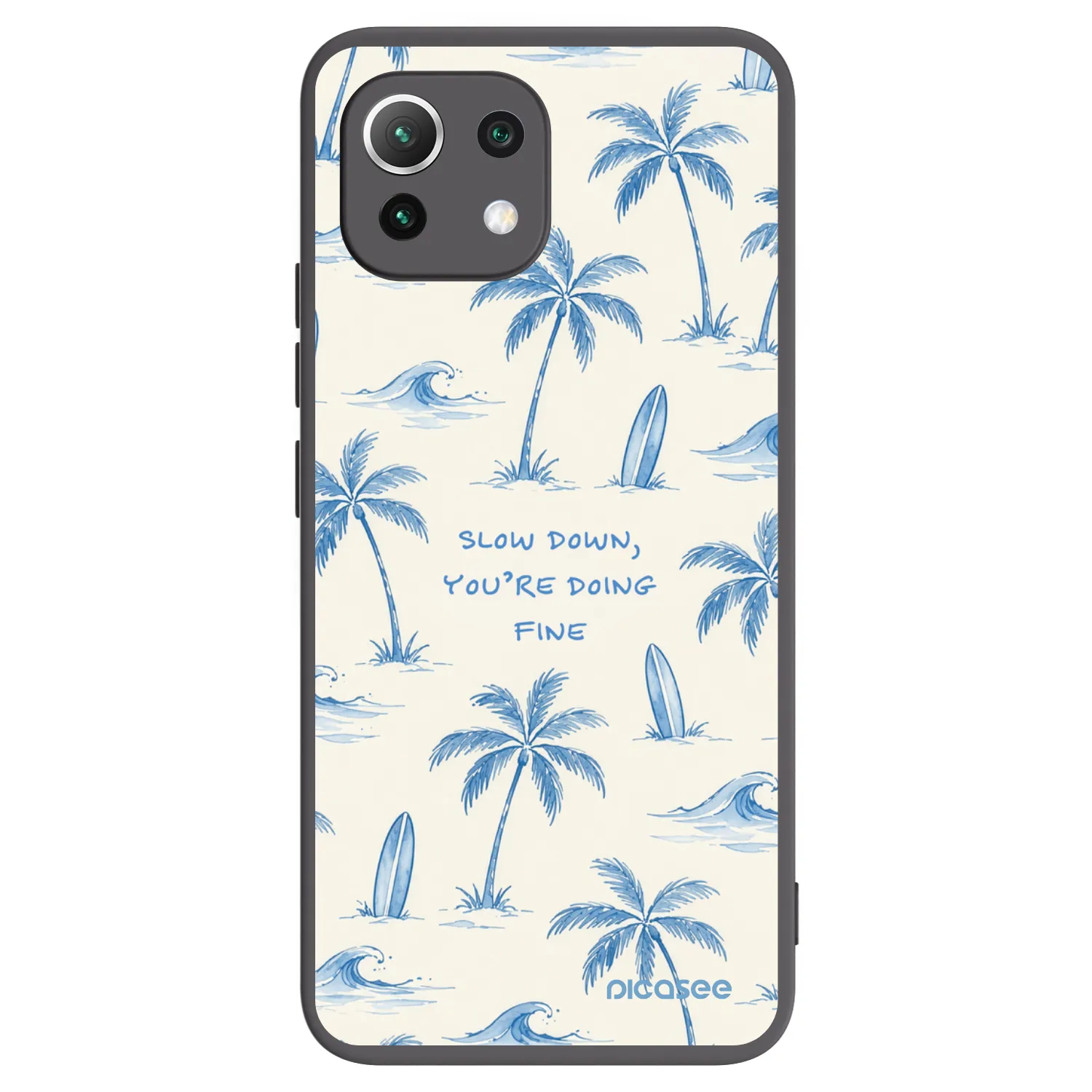 Picasee silikonowe czarne etui na Xiaomi 11 Lite 5G NE - Slow Tide