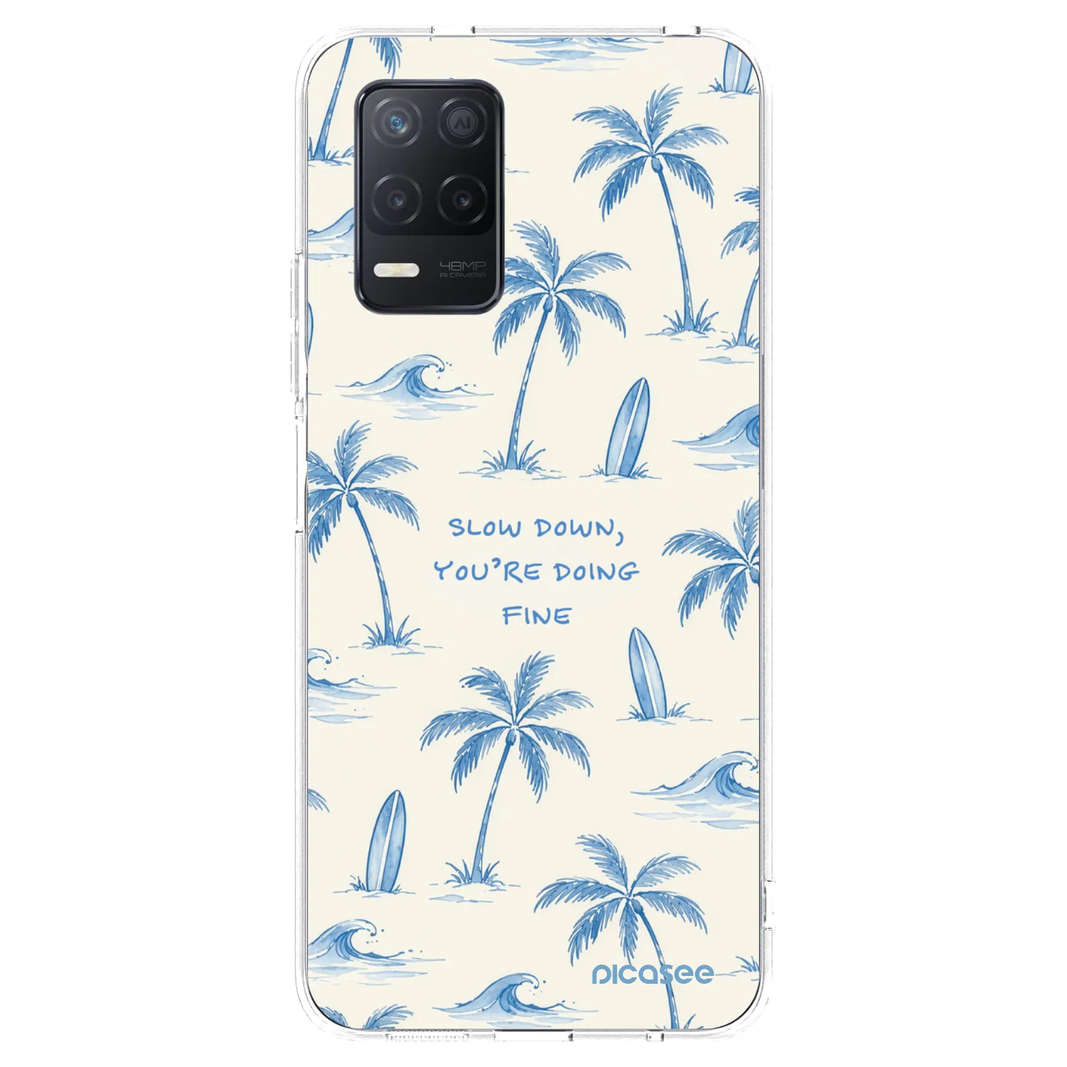 Picasee silikonowe przeźroczyste etui na Realme 8 5G - Slow Tide
