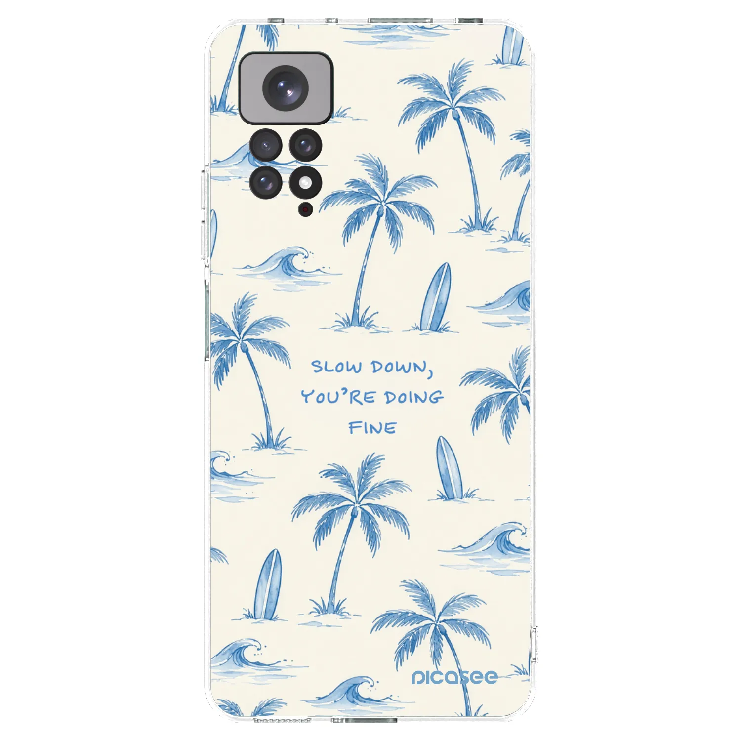 Picasee silikonowe przeźroczyste etui na Xiaomi Redmi Note 11 - Slow Tide