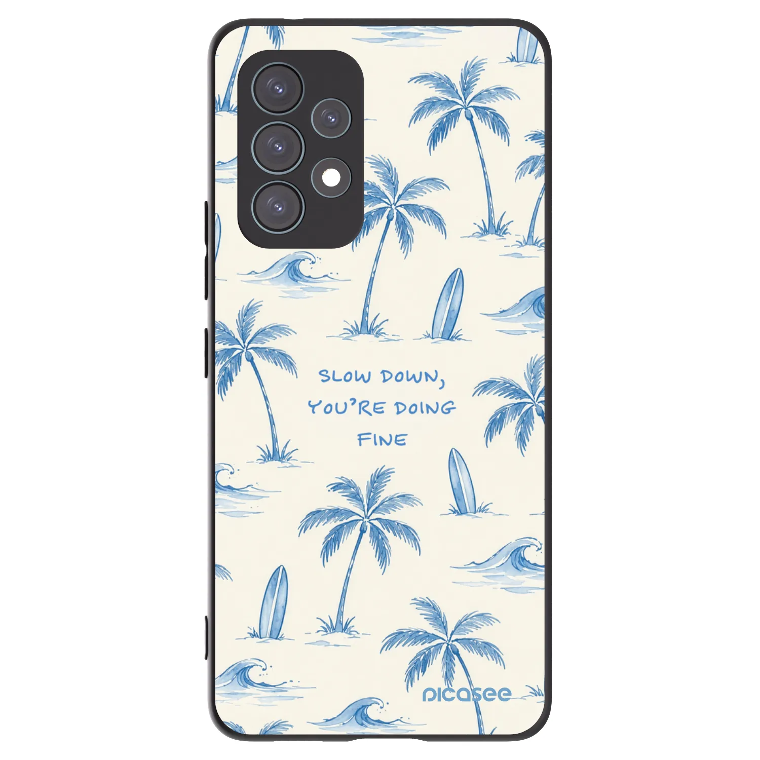 Picasee silikonowe czarne etui na Samsung Galaxy A53 5G A536 - Slow Tide