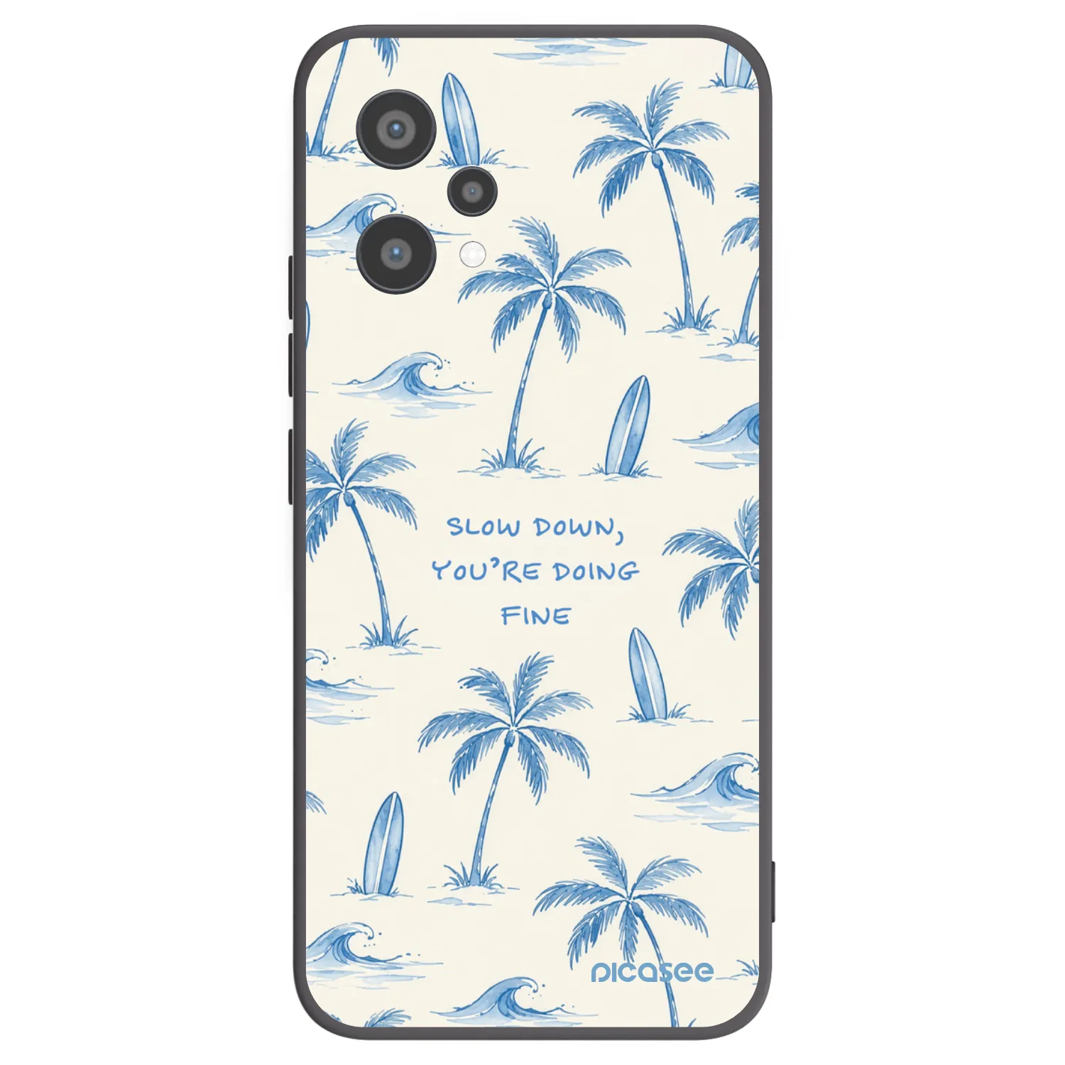 Picasee silikonowe czarne etui na Realme 9 Pro 5G - Slow Tide