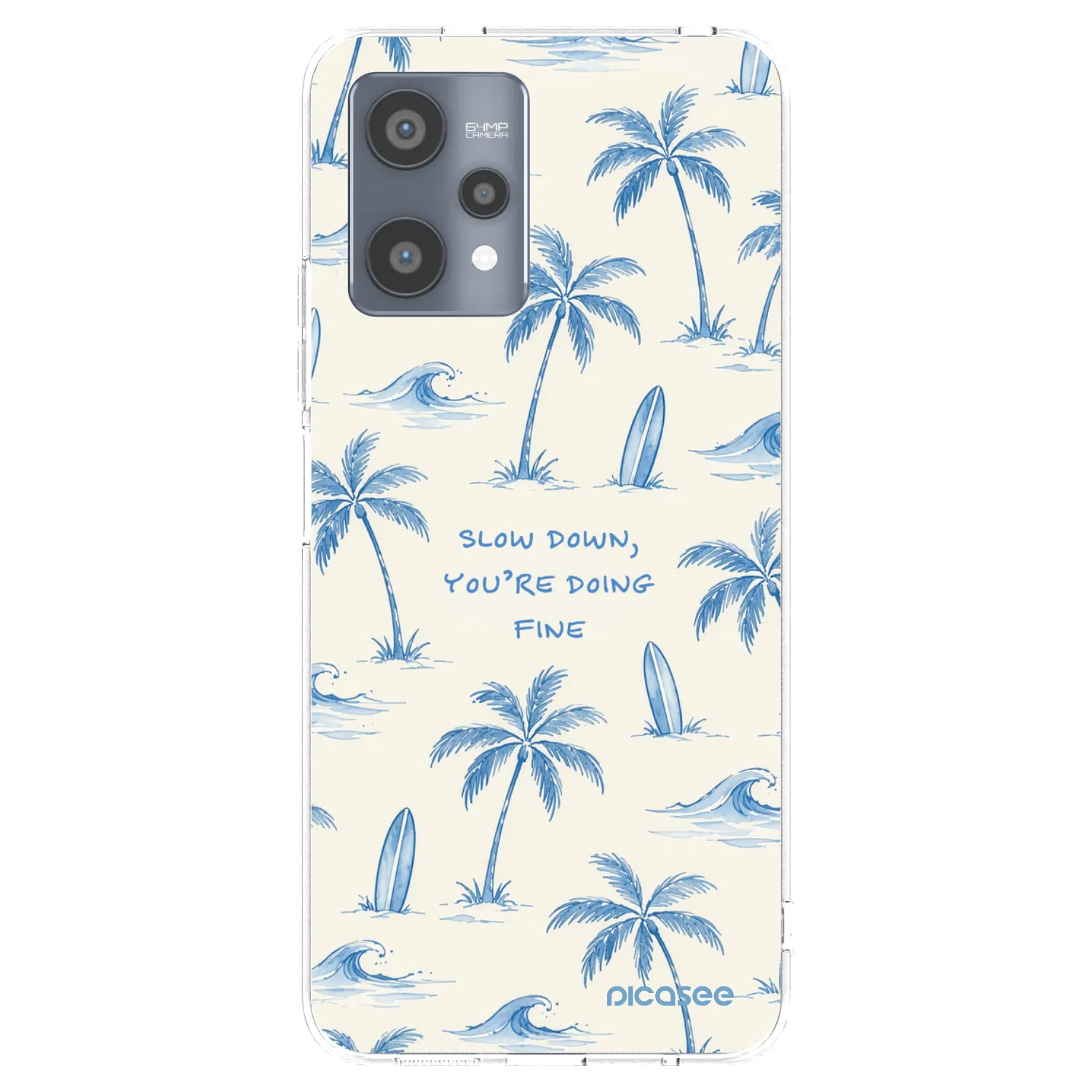 Picasee silikonowe przeźroczyste etui na Realme 9 Pro 5G - Slow Tide