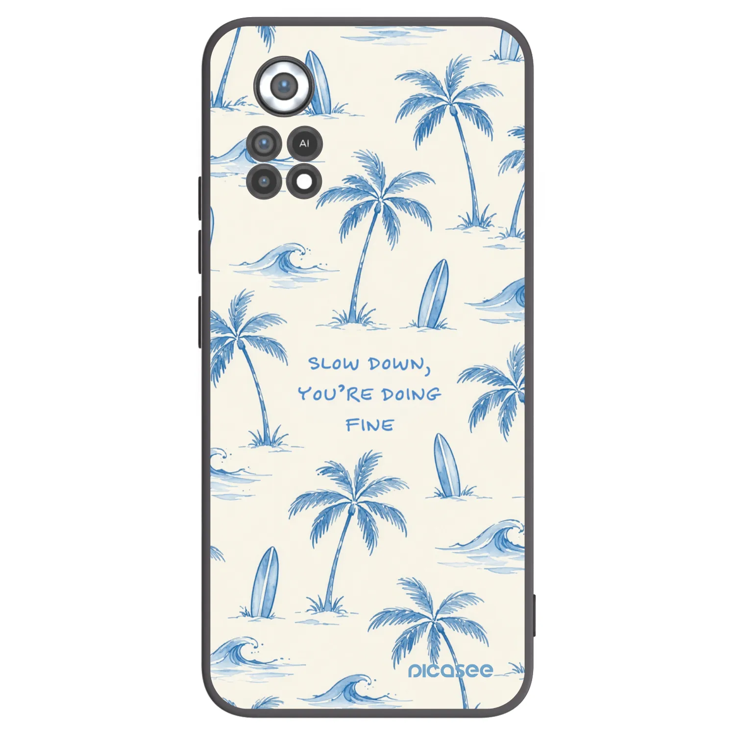 Picasee silikonowe czarne etui na Xiaomi Poco X4 Pro 5G - Slow Tide