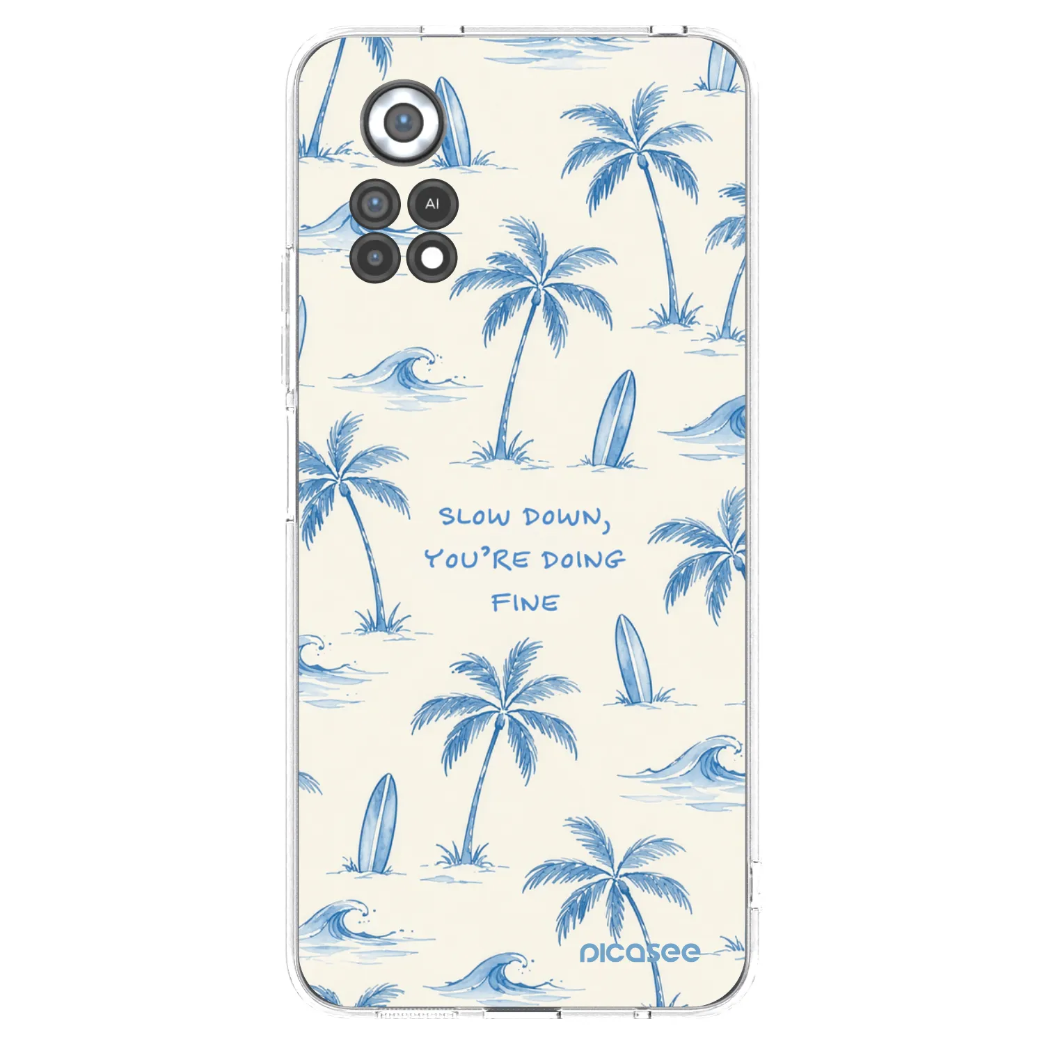 Picasee silikonowe przeźroczyste etui na Xiaomi Poco X4 Pro 5G - Slow Tide