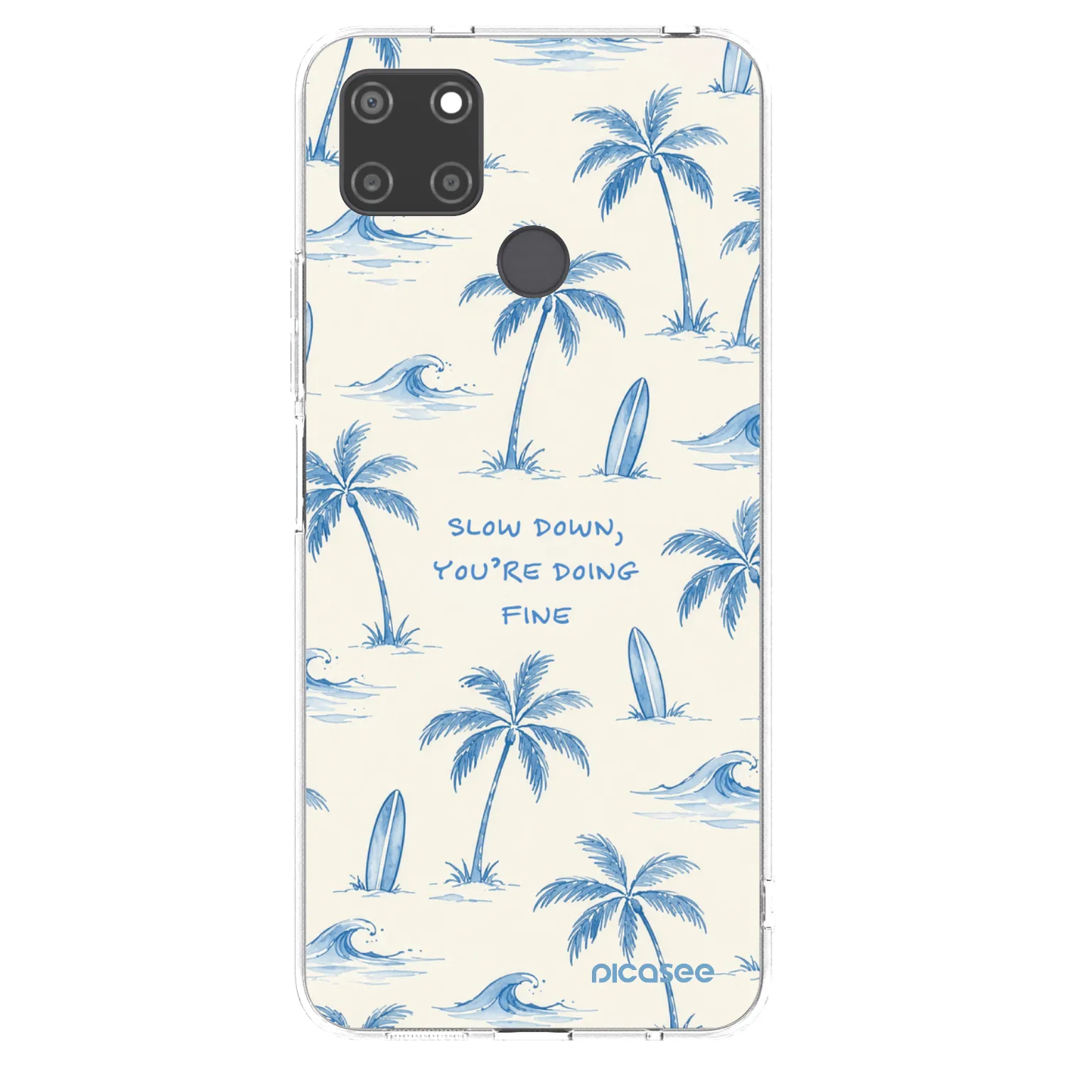 Picasee silikonowe przeźroczyste etui na Realme C21Y - Slow Tide