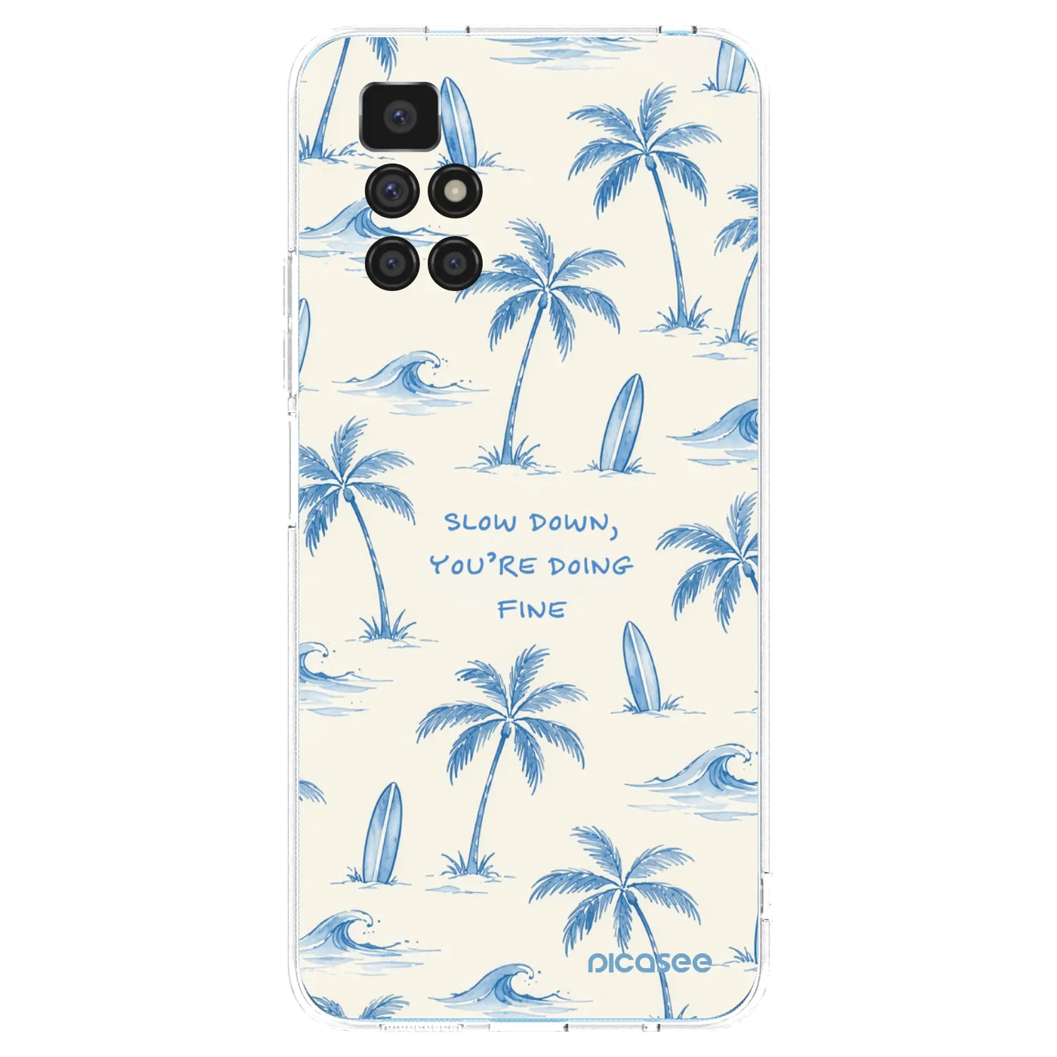 Picasee silikonowe przeźroczyste etui na Xiaomi Redmi 10 (2022) - Slow Tide