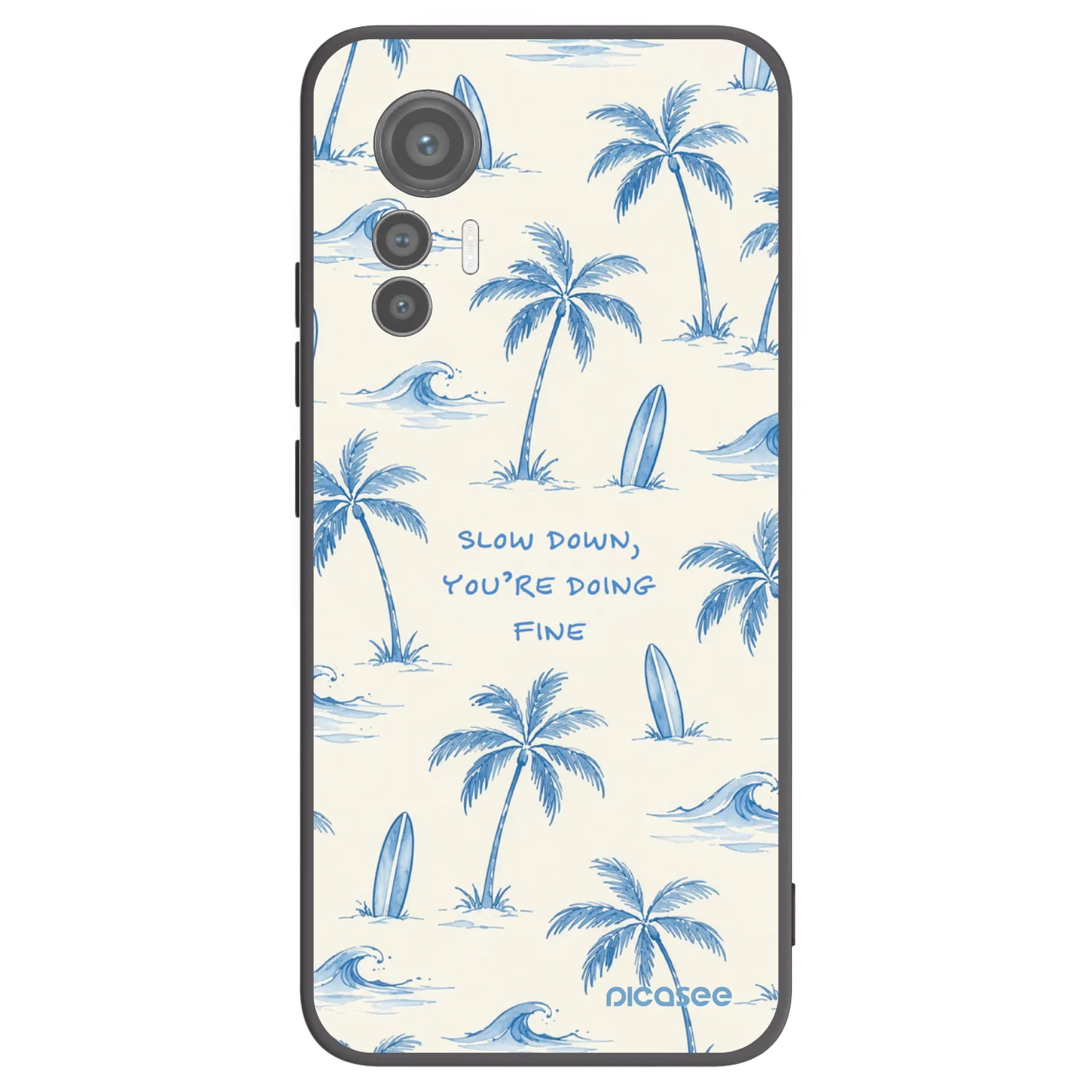 Picasee silikonowe czarne etui na Xiaomi 12 Lite - Slow Tide