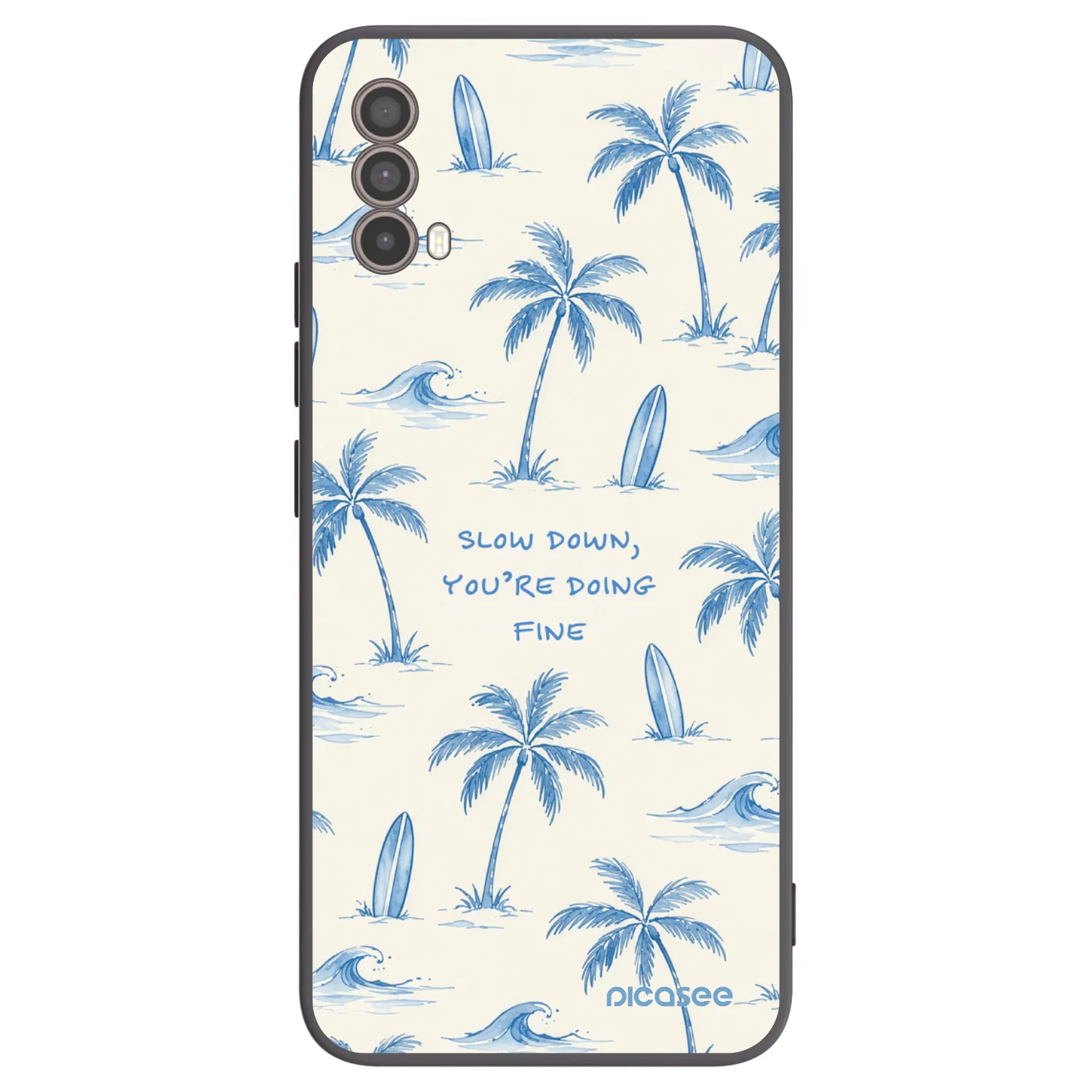 Picasee silikonowe czarne etui na Motorola Moto E40 - Slow Tide