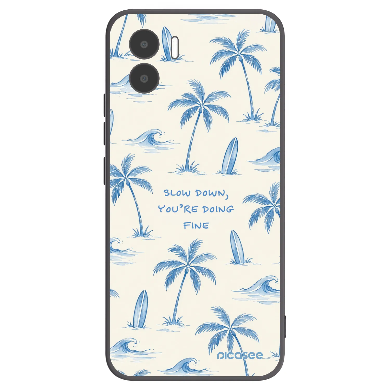 Picasee silikonowe czarne etui na Xiaomi Redmi A1 - Slow Tide