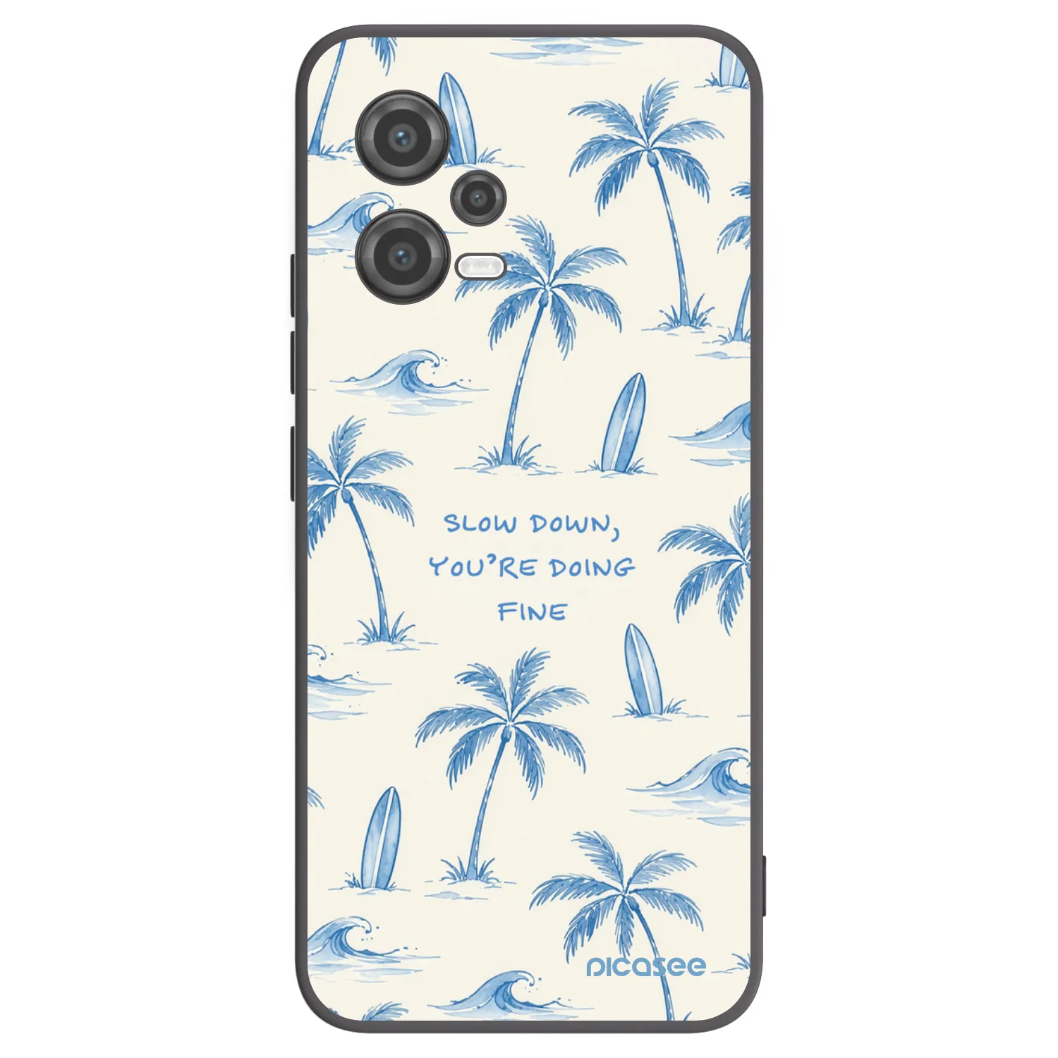 Picasee silikonowe czarne etui na Xiaomi Poco X5 - Slow Tide