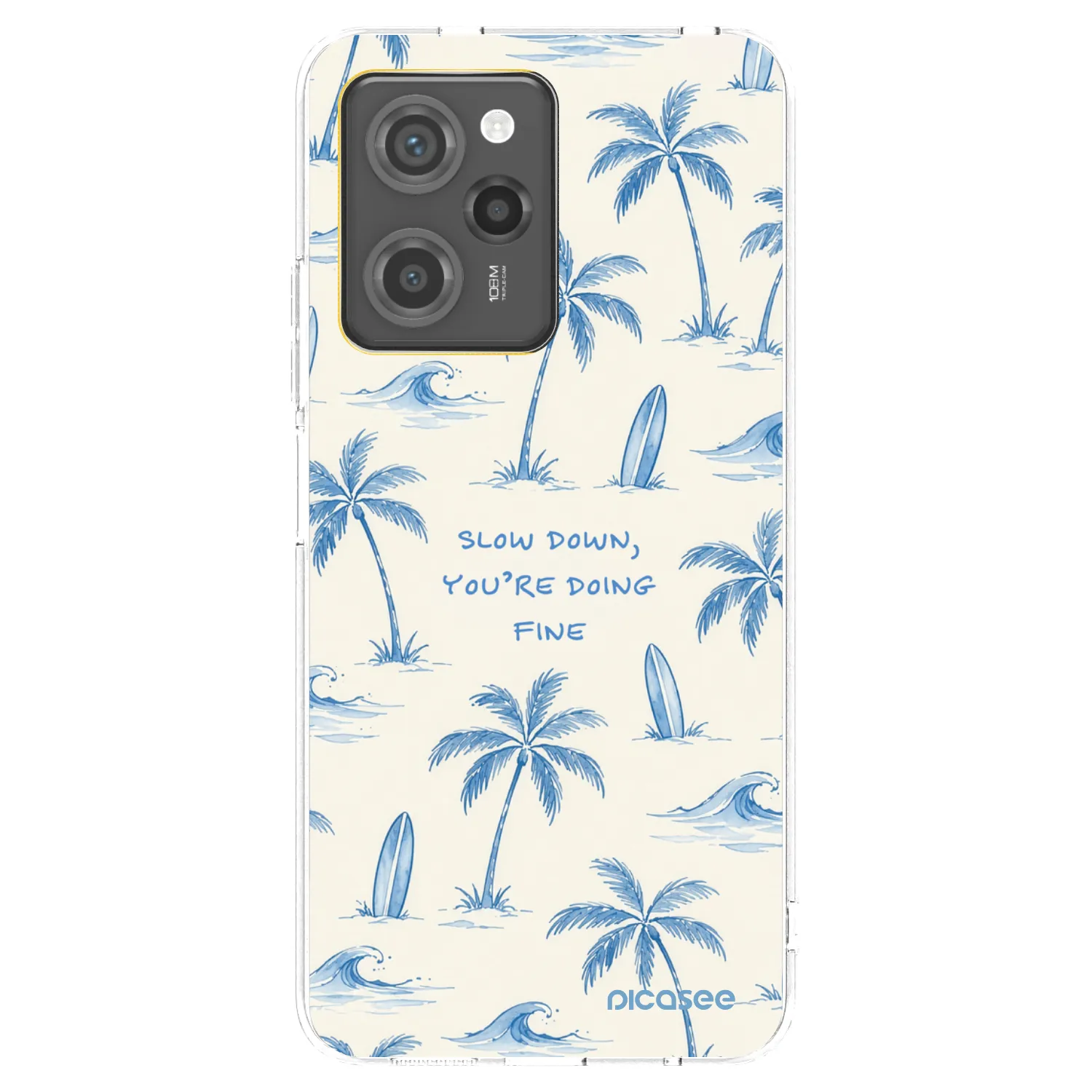 Picasee silikonowe czarne etui na Xiaomi Poco X5 Pro - Slow Tide