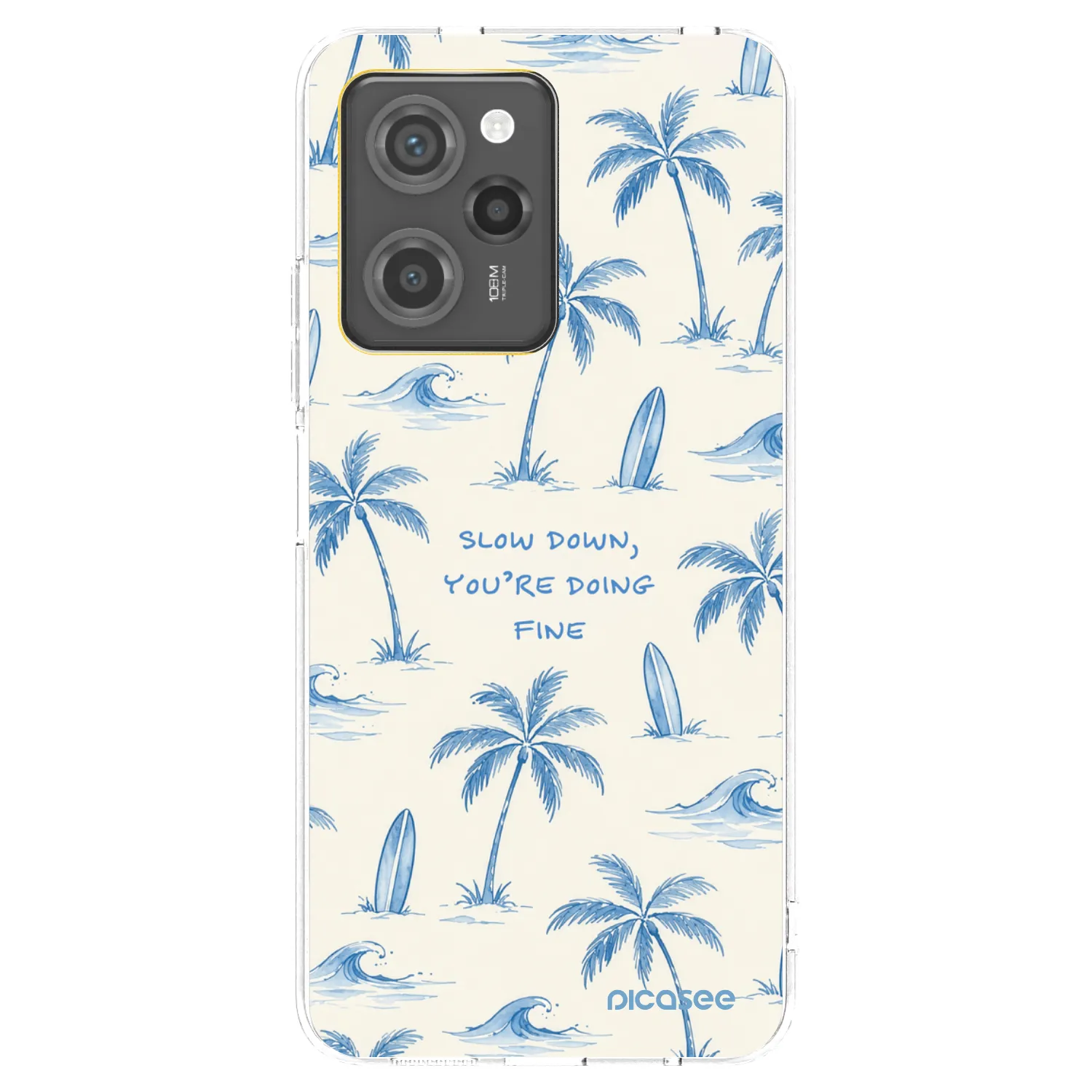 Picasee silikonowe przeźroczyste etui na Xiaomi Poco X5 Pro - Slow Tide