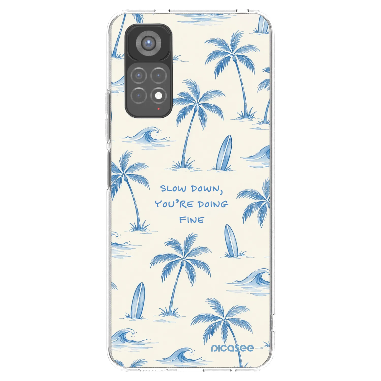 Picasee silikonowe przeźroczyste etui na Xiaomi Redmi Note 11S 5G - Slow Tide