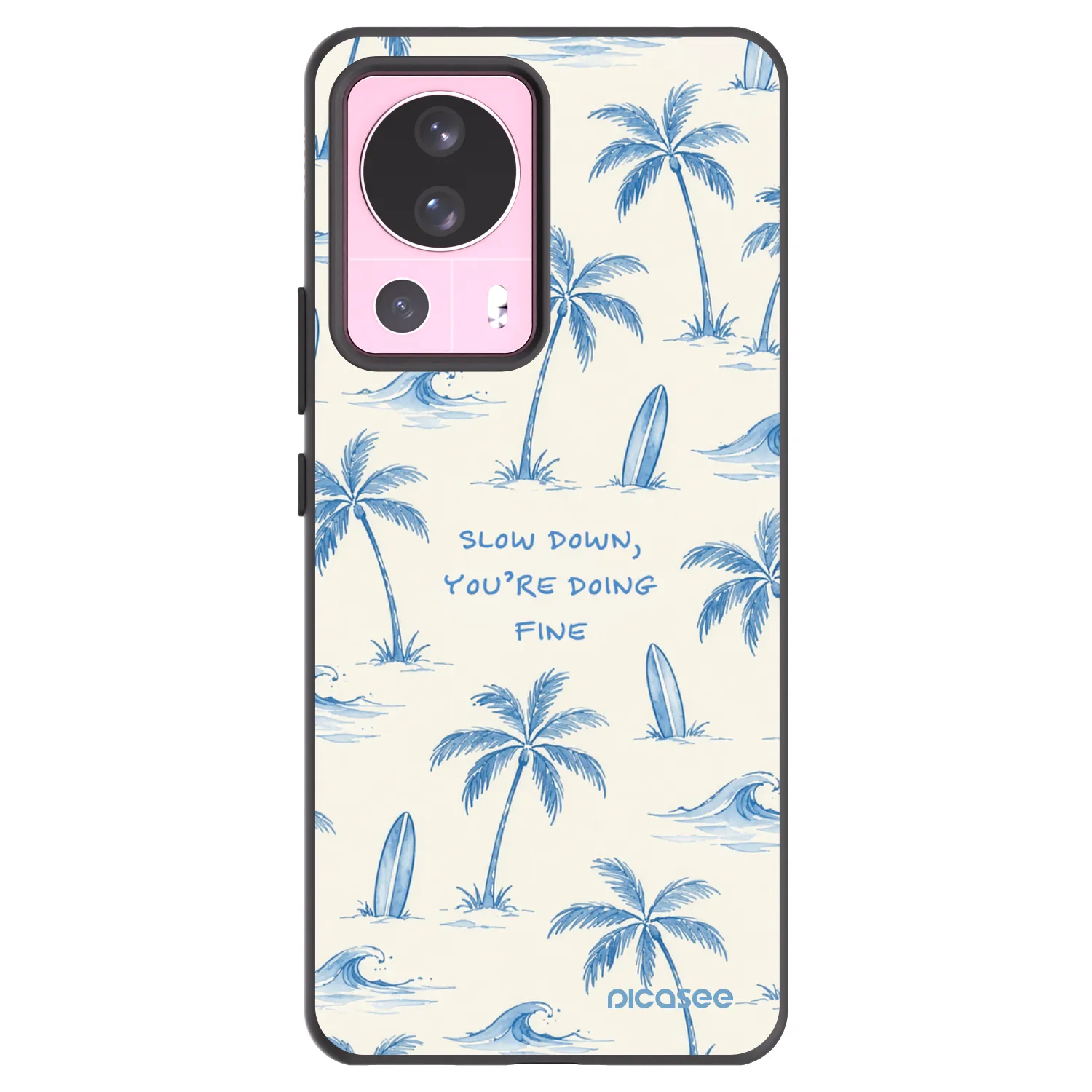 Picasee silikonowe czarne etui na Xiaomi 13 Lite - Slow Tide