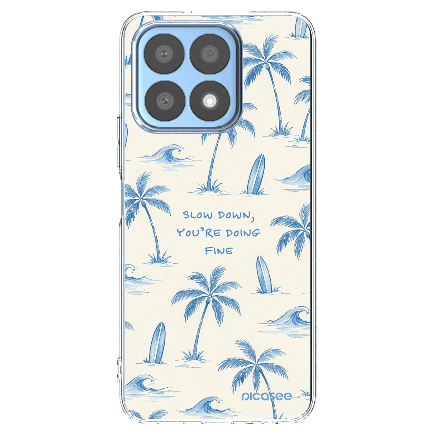 Picasee silikonowe przeźroczyste etui na Honor X8a - Slow Tide