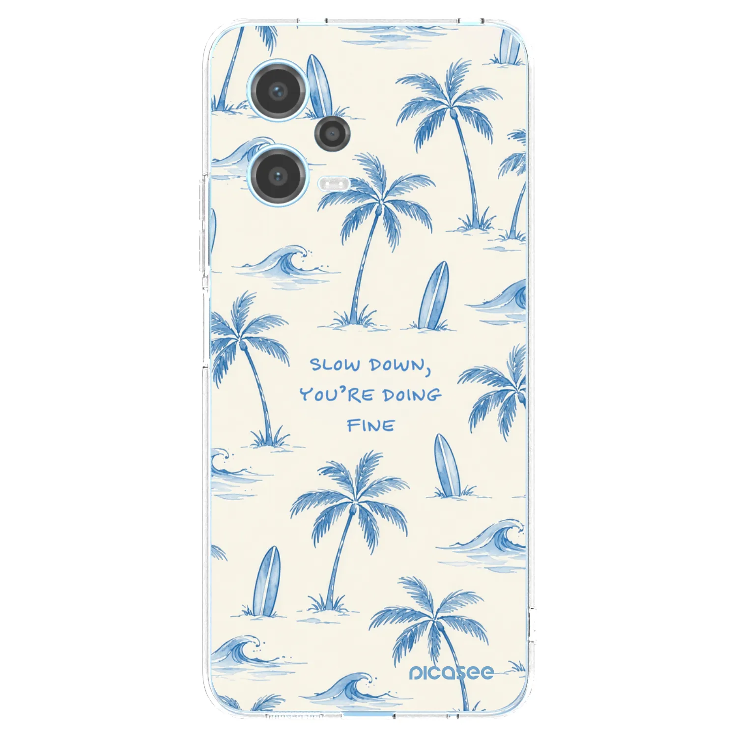 Picasee silikonowe przeźroczyste etui na Xiaomi Redmi Note 12 5G - Slow Tide