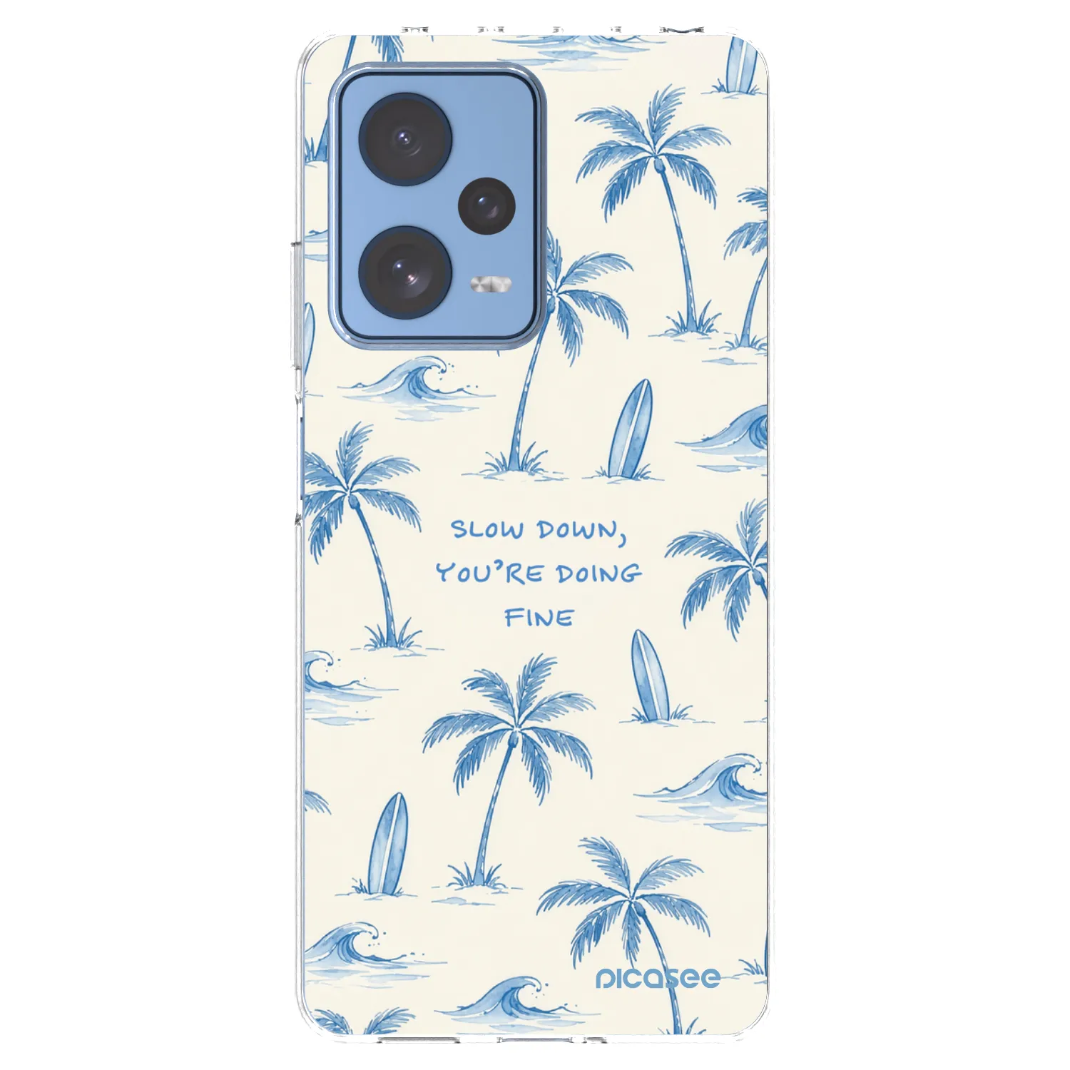 Picasee silikonowe przeźroczyste etui na Xiaomi Redmi Note 12 Pro 5G - Slow Tide