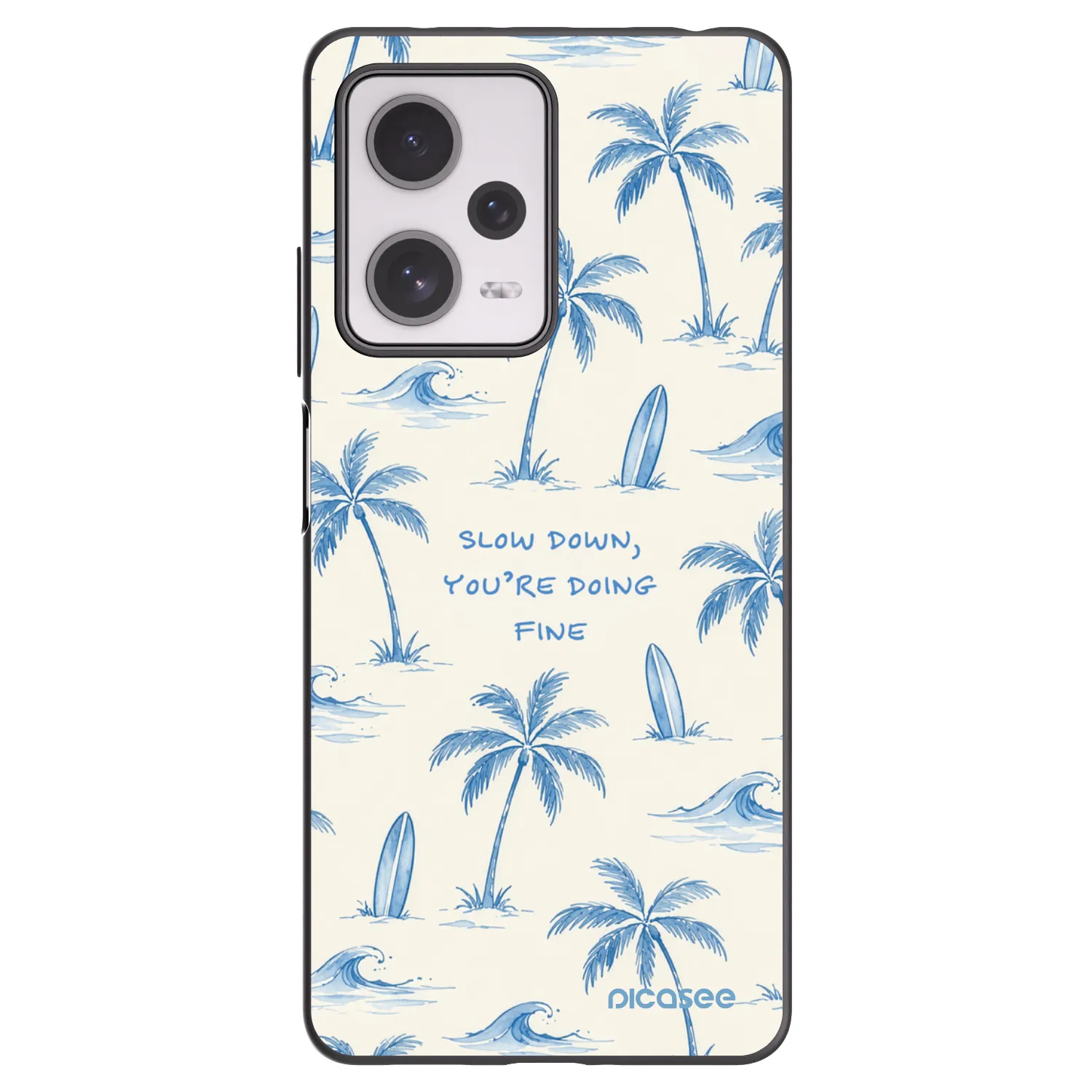 Picasee silikonowe czarne etui na Xiaomi Redmi Note 12 Pro+ 5G - Slow Tide