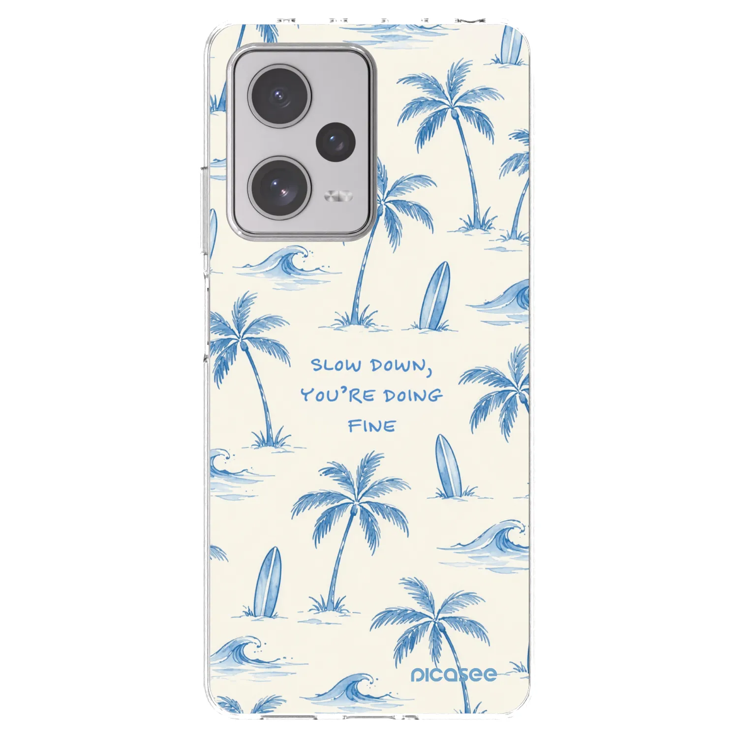 Picasee silikonowe przeźroczyste etui na Xiaomi Redmi Note 12 Pro+ 5G - Slow Tide