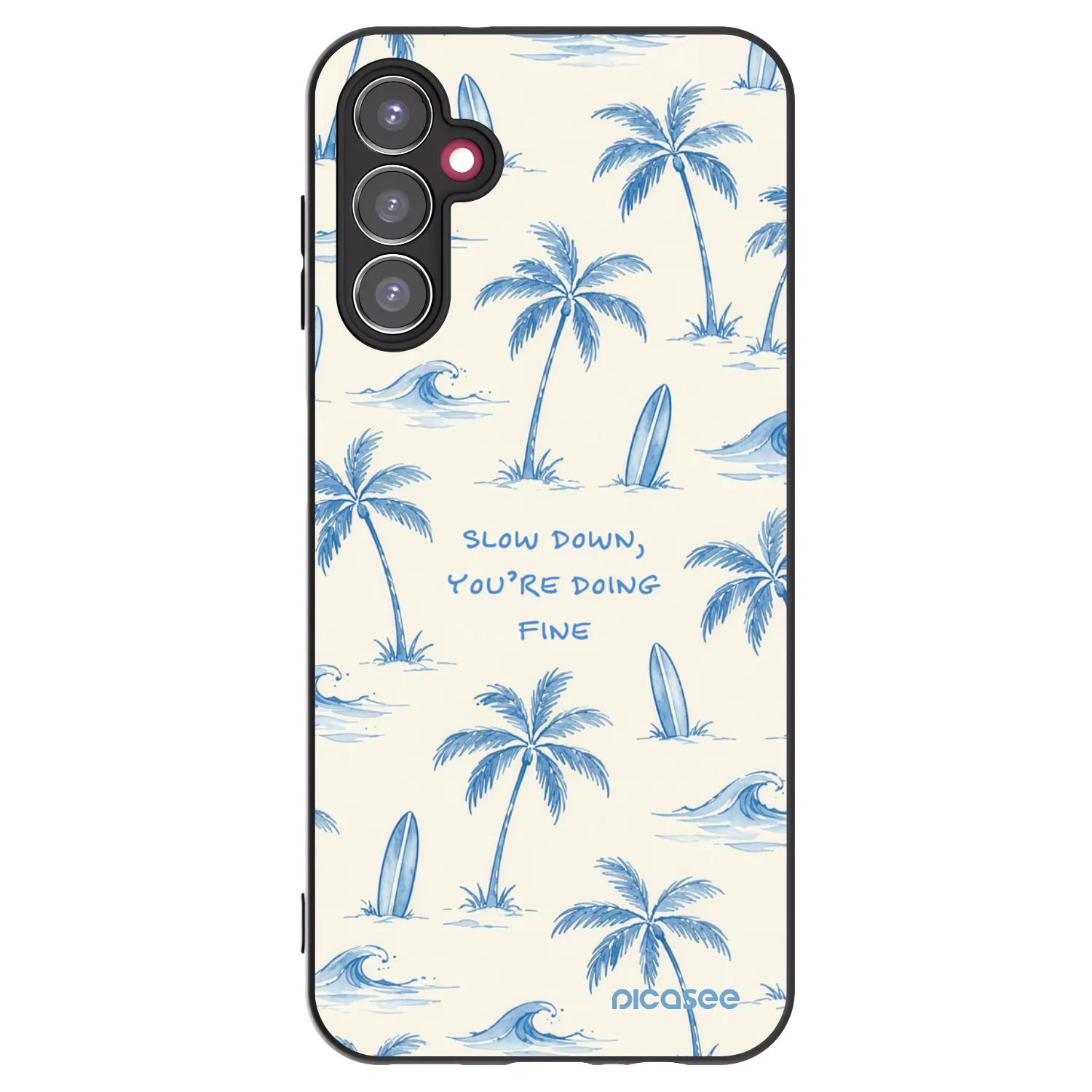 Picasee silikonowe czarne etui na Samsung Galaxy A14 5G A146P - Slow Tide