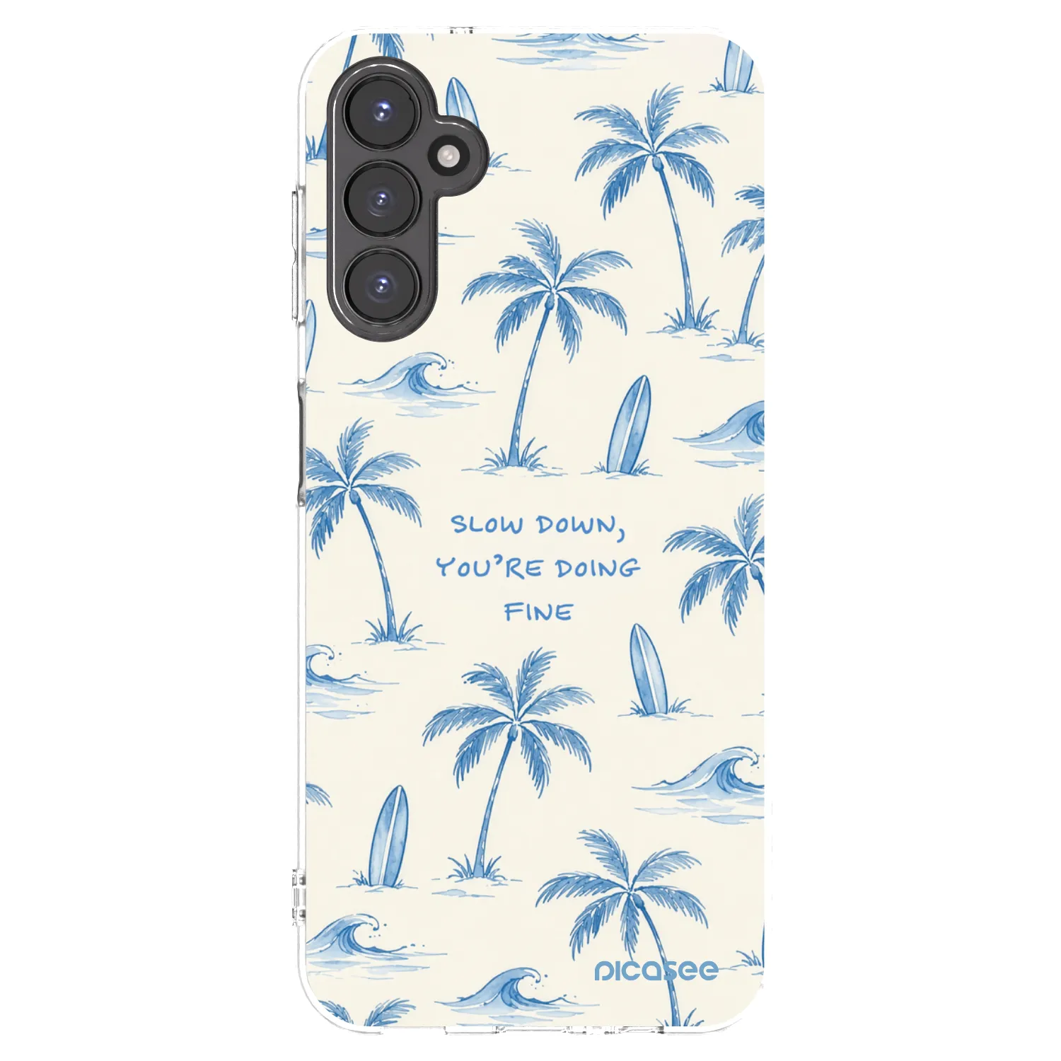 Picasee silikonowe przeźroczyste etui na Samsung Galaxy A14 5G A146P - Slow Tide