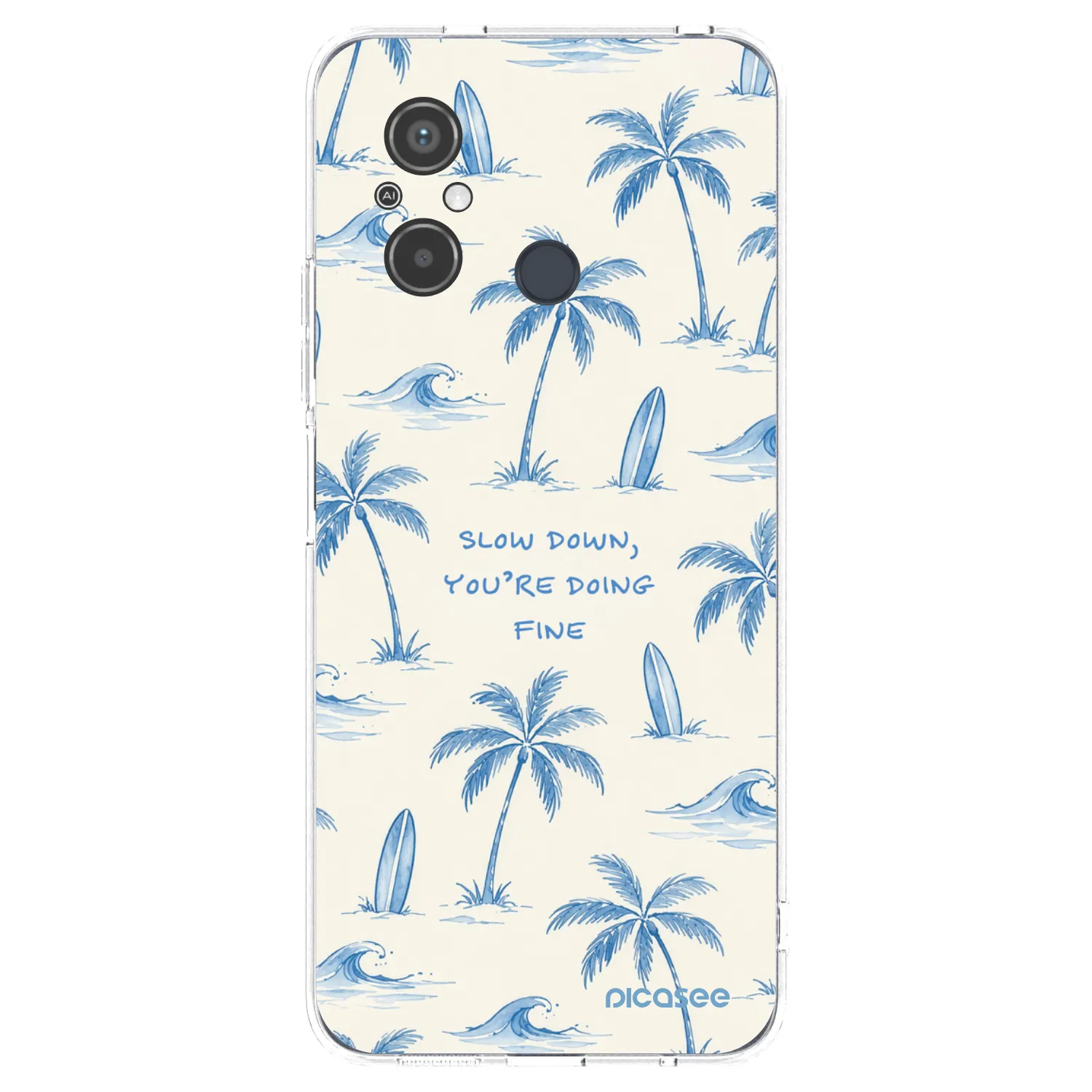 Picasee silikonowe przeźroczyste etui na Xiaomi Redmi 12C - Slow Tide