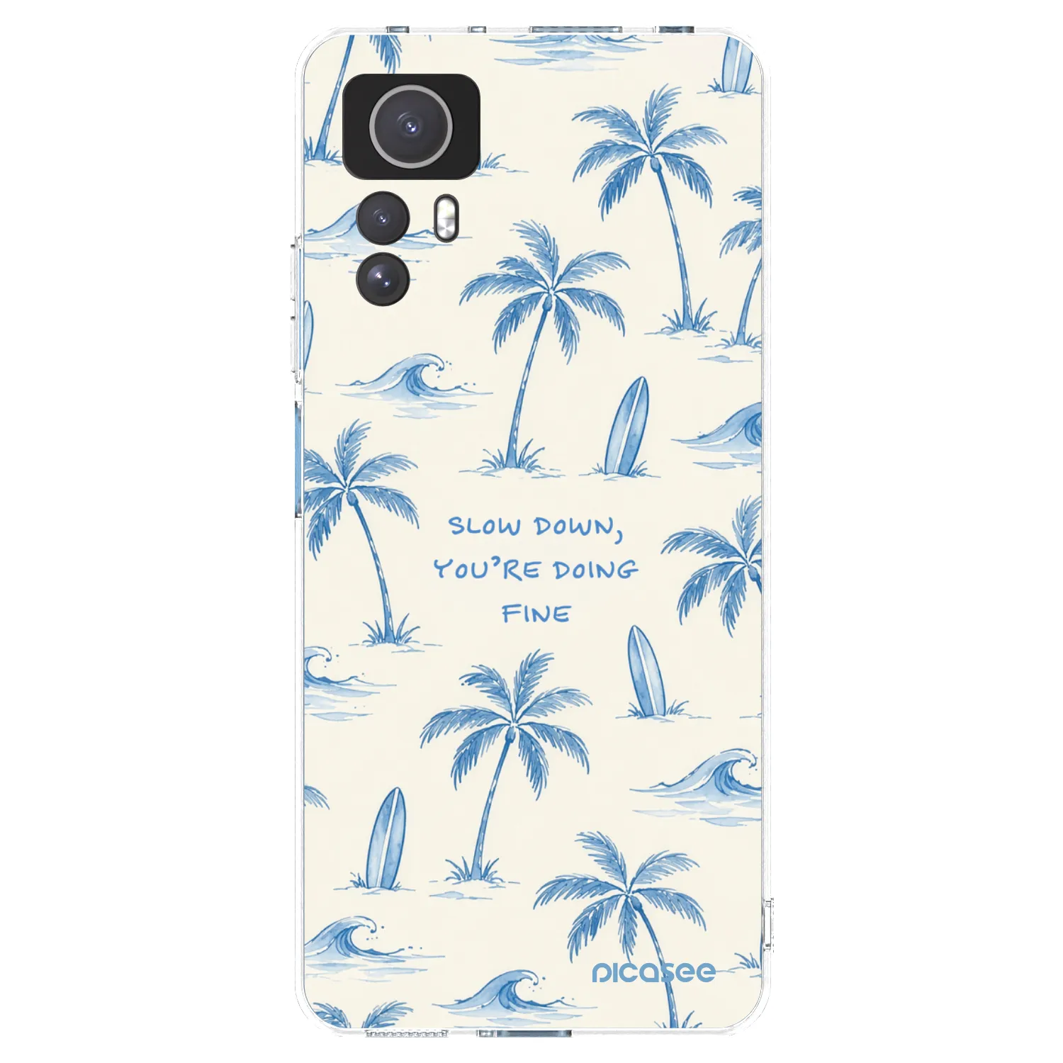 Picasee silikonowe przeźroczyste etui na Xiaomi Redmi Note 12S - Slow Tide