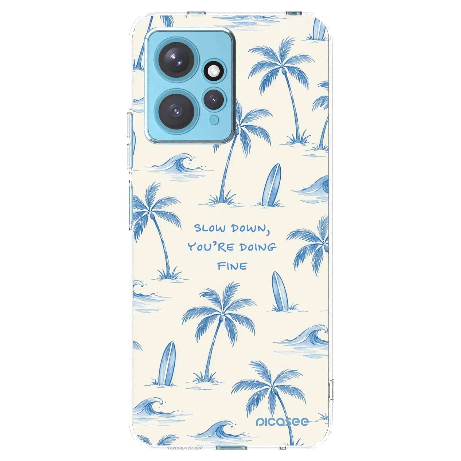 Picasee silikonowe przeźroczyste etui na Xiaomi Redmi Note 12 4G - Slow Tide