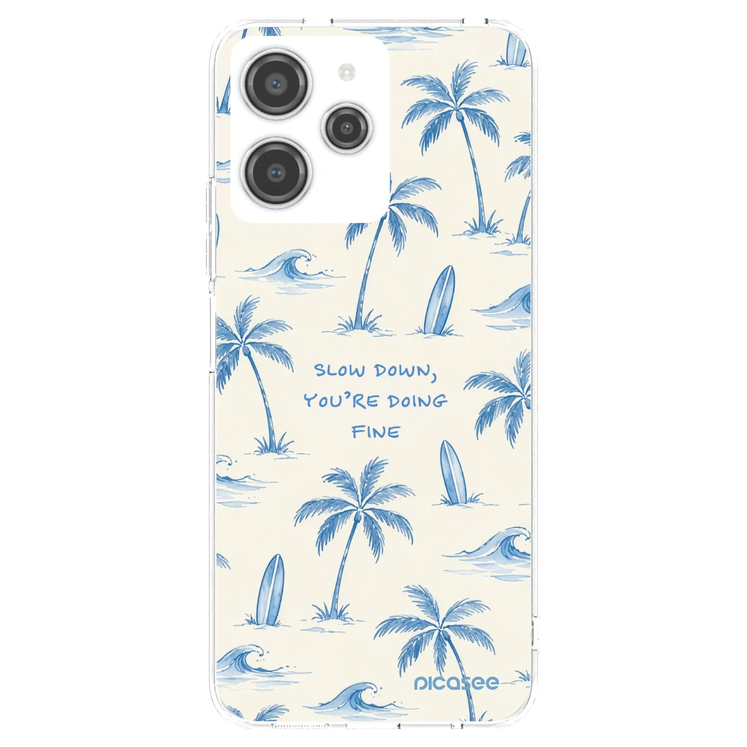 Picasee silikonowe przeźroczyste etui na Xiaomi Redmi 12 4G - Slow Tide
